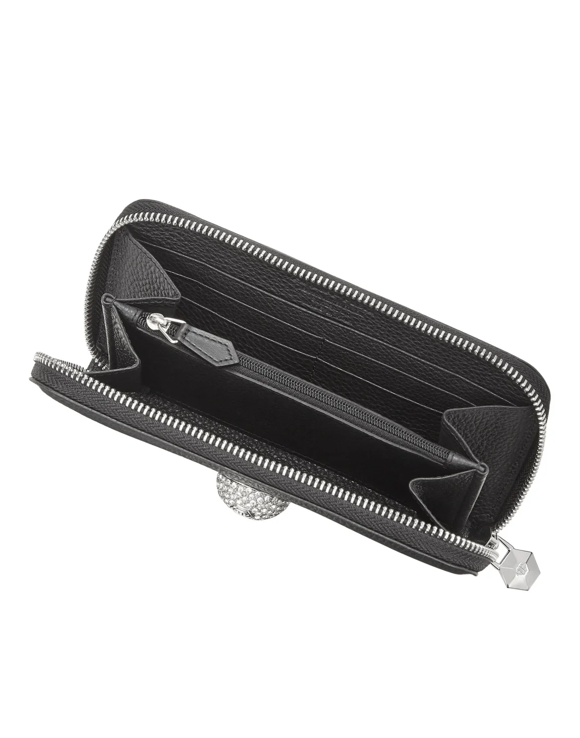 Continental wallet Skull crystal, цвет: Черный