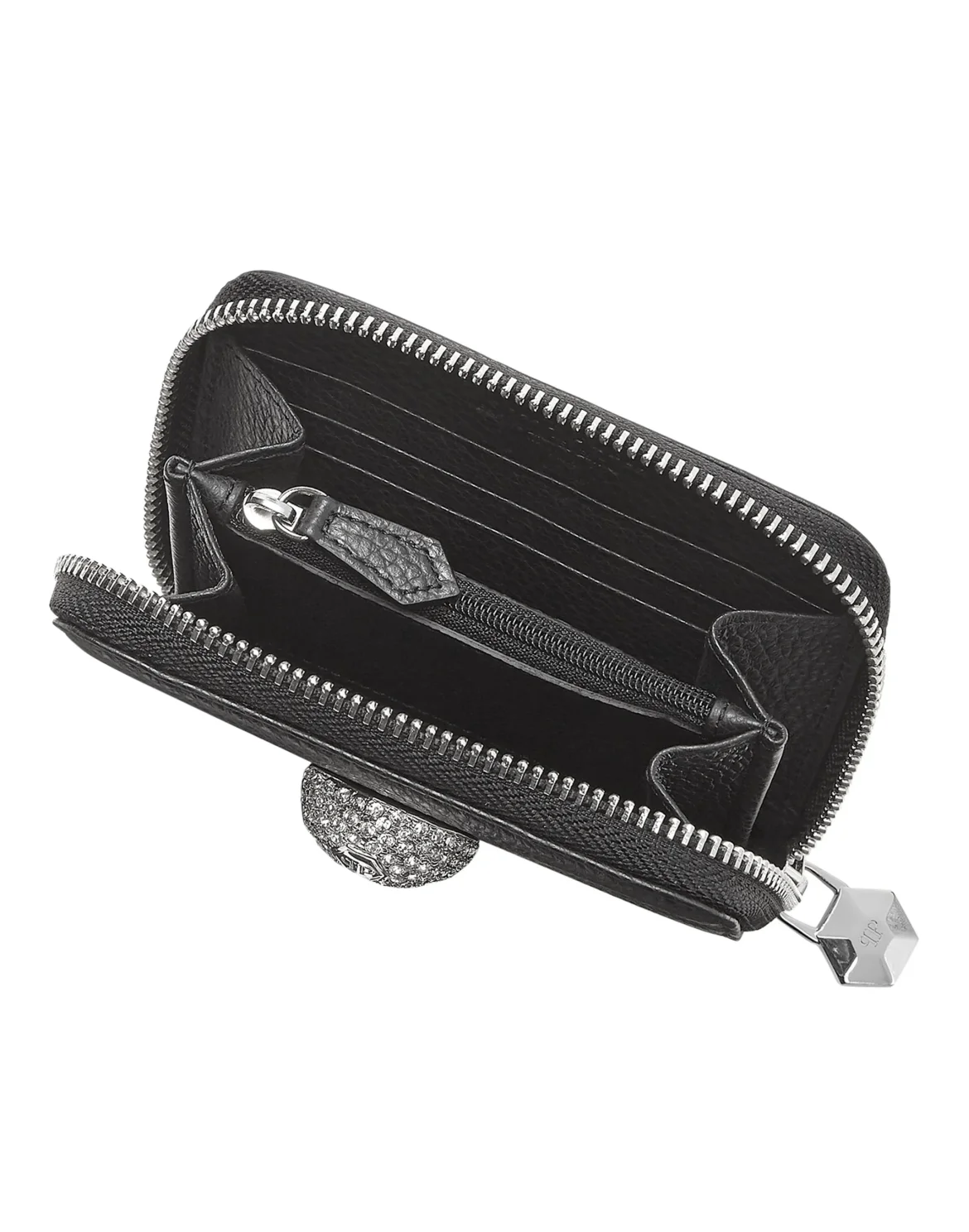 Continental wallet Skull crystal, цвет: Черный
