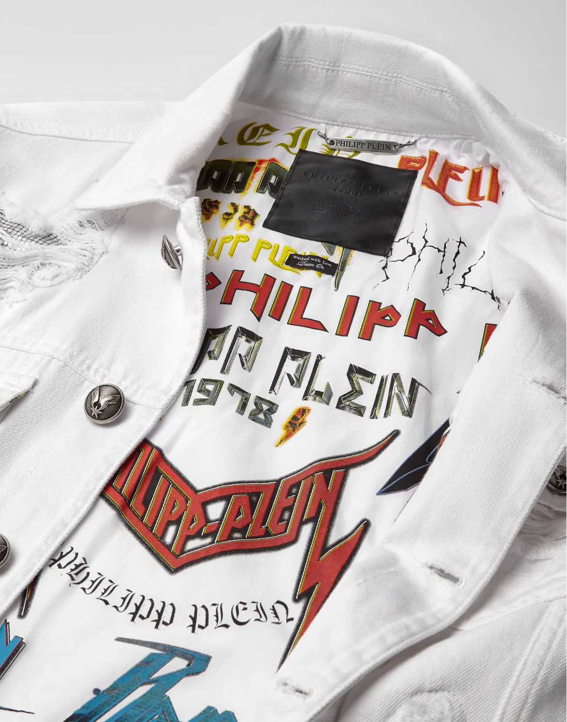 Denim Jacket Destroyed, цвет: Белый
