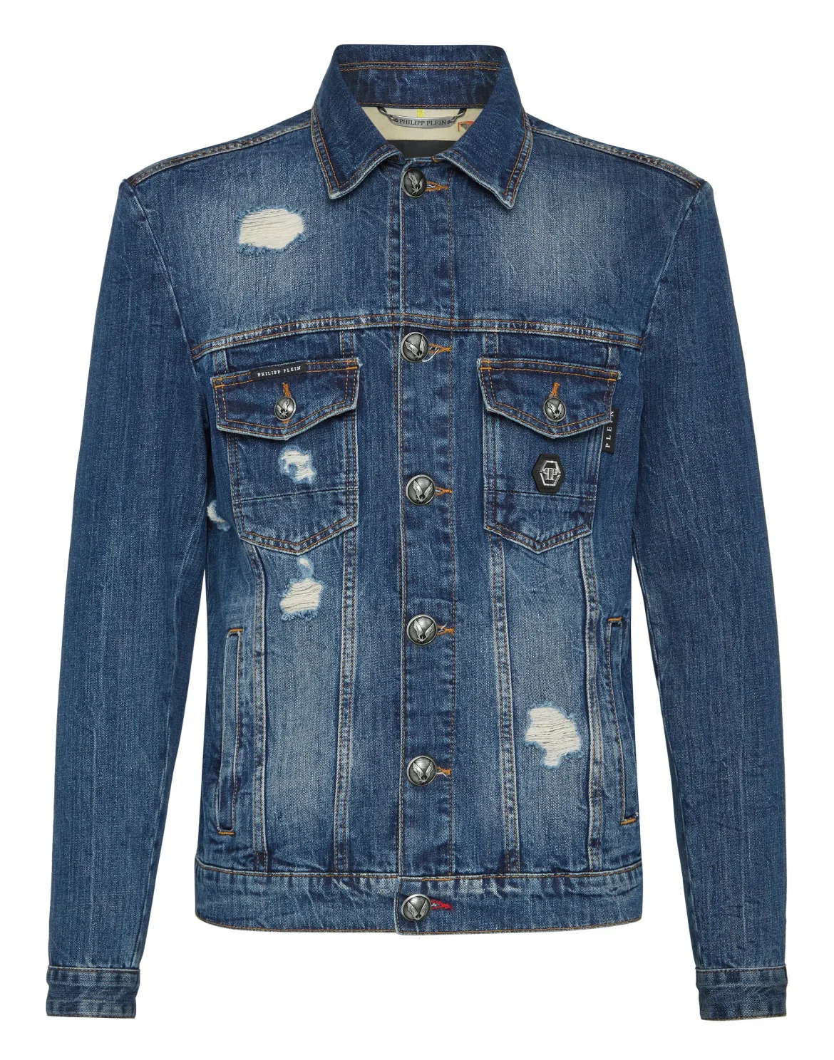 Denim Jacket Skull crystal, цвет: Синий