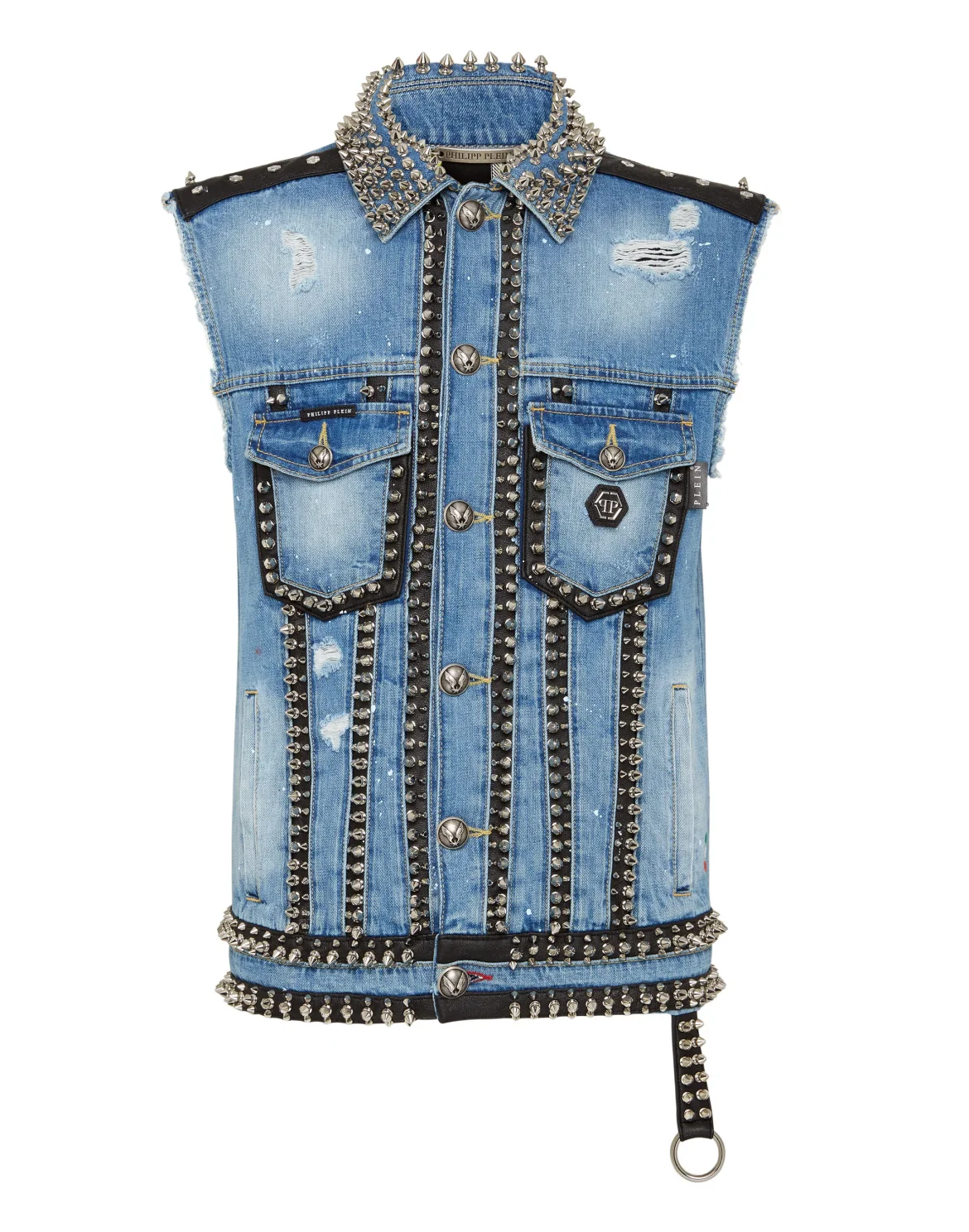 Denim vest Studs, цвет: Голубой
