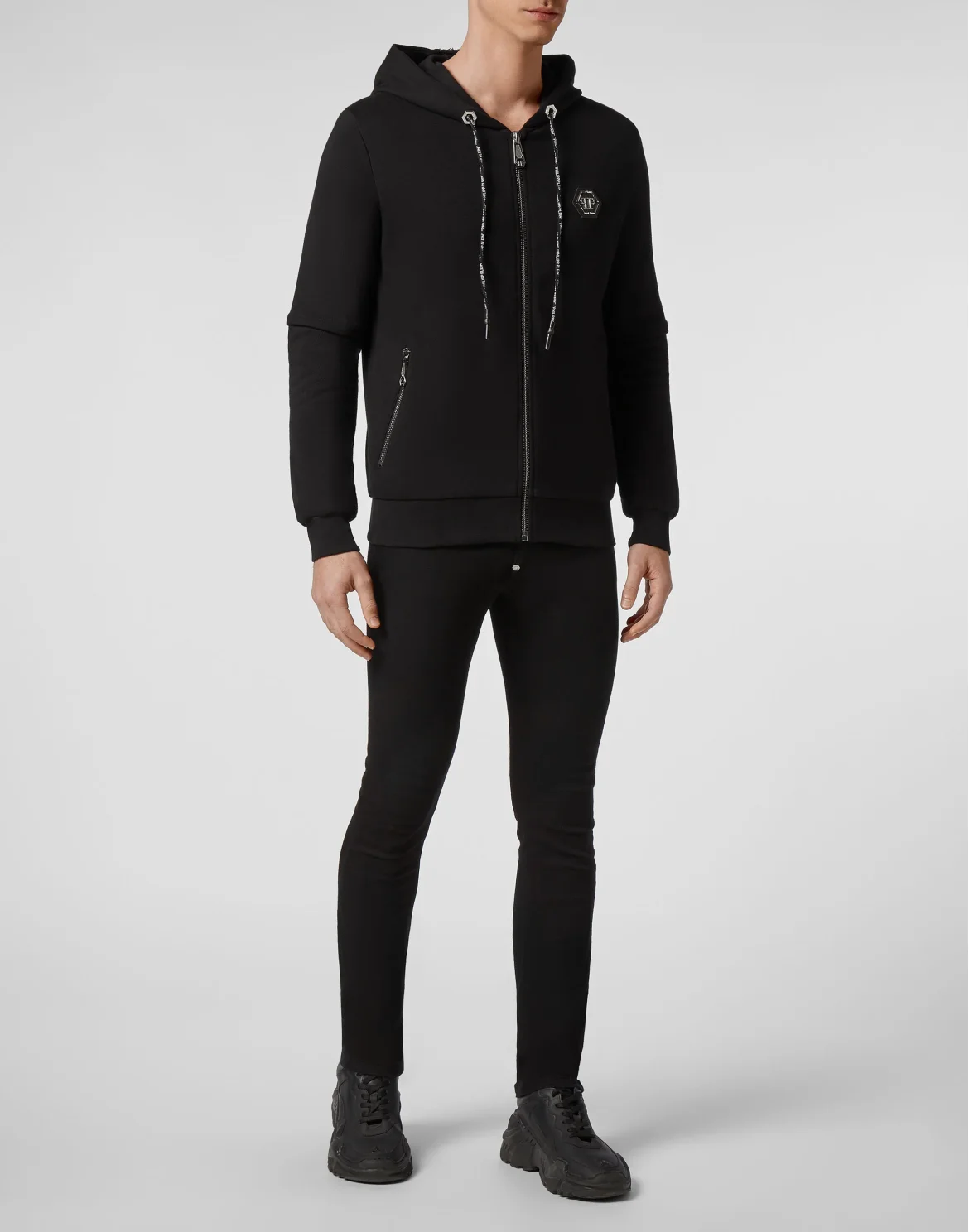 Hoodie Sweatjacket Studs, цвет: Черный