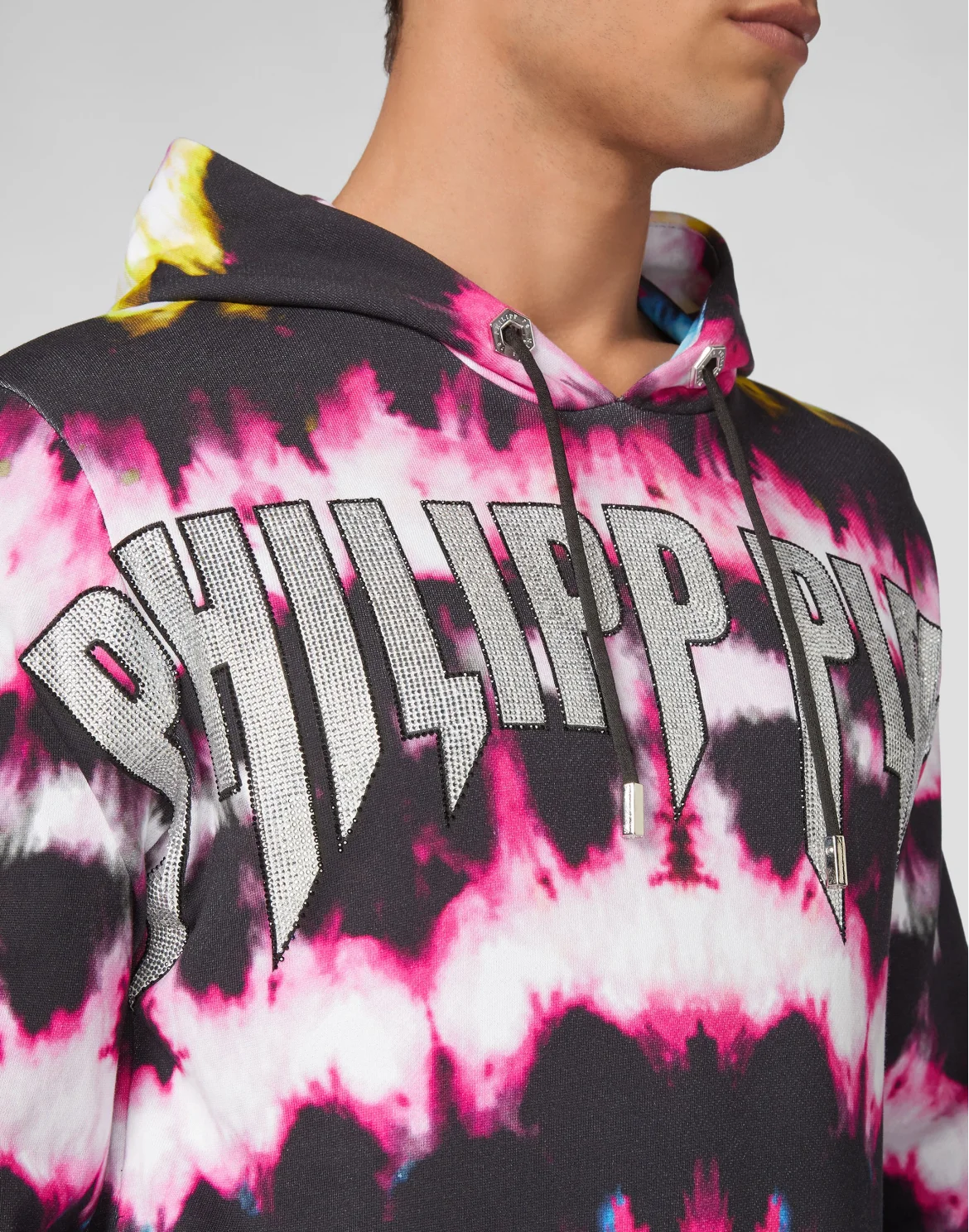 Hoodie sweatshirt Tie dye, цвет: Черный
