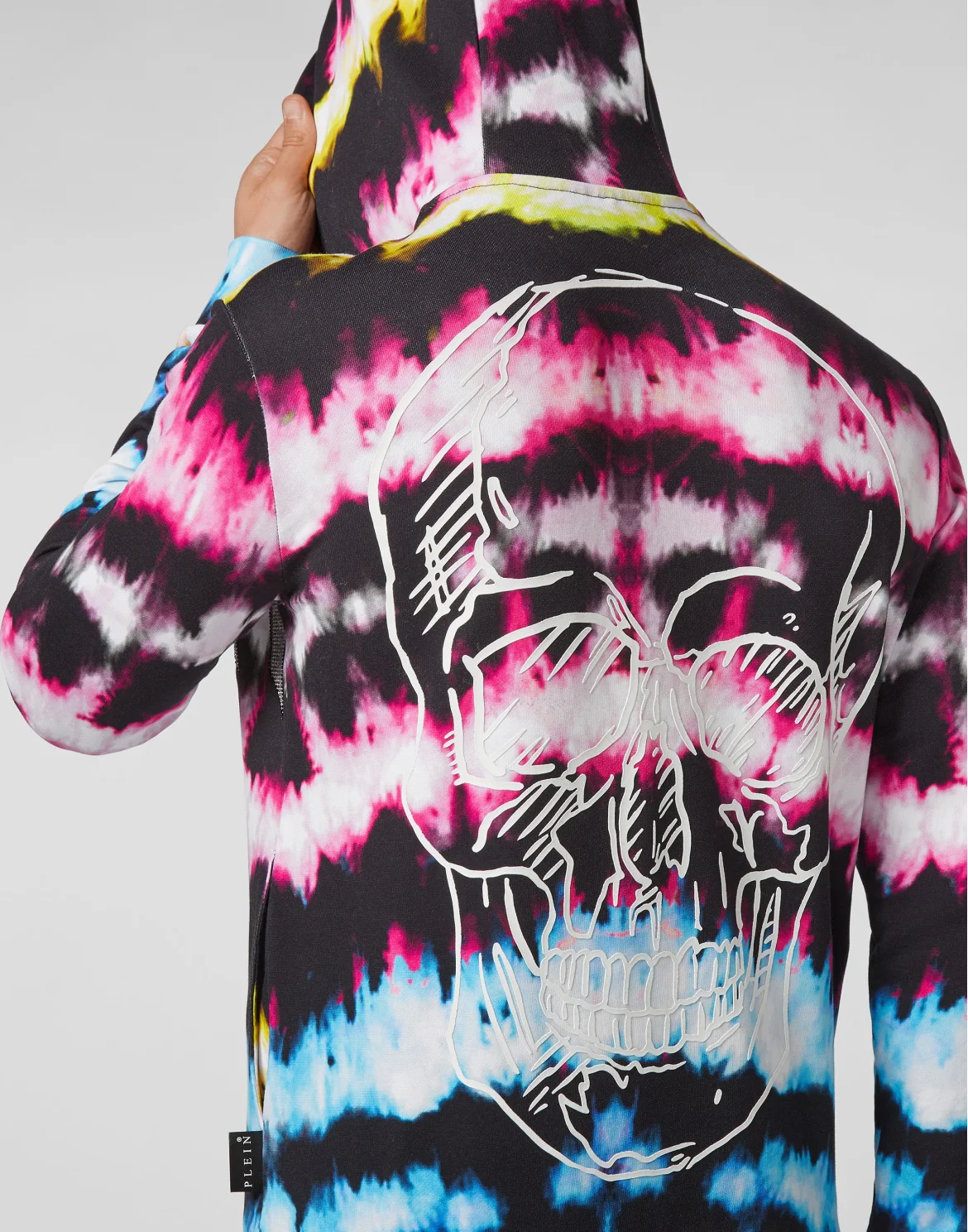 Hoodie sweatshirt Tie dye, цвет: Черный