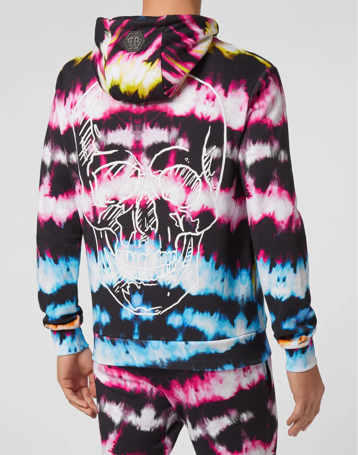 Hoodie sweatshirt Tie dye, цвет: Черный