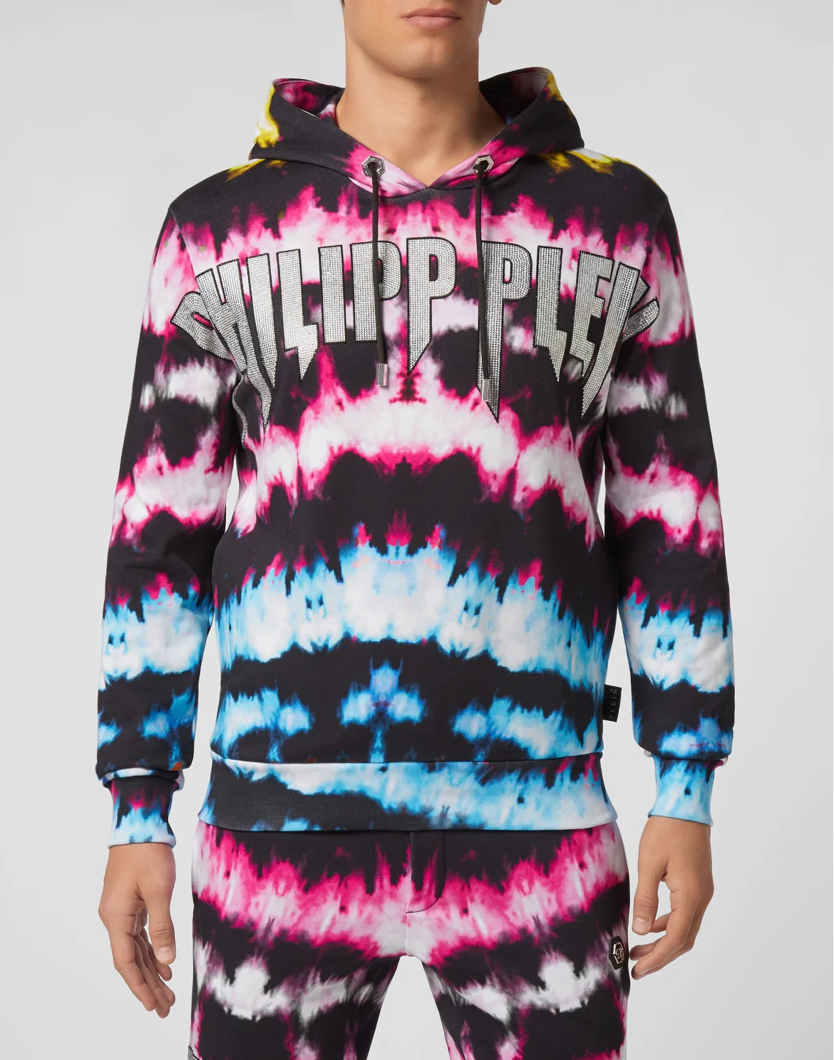 Hoodie sweatshirt Tie dye, цвет: Черный