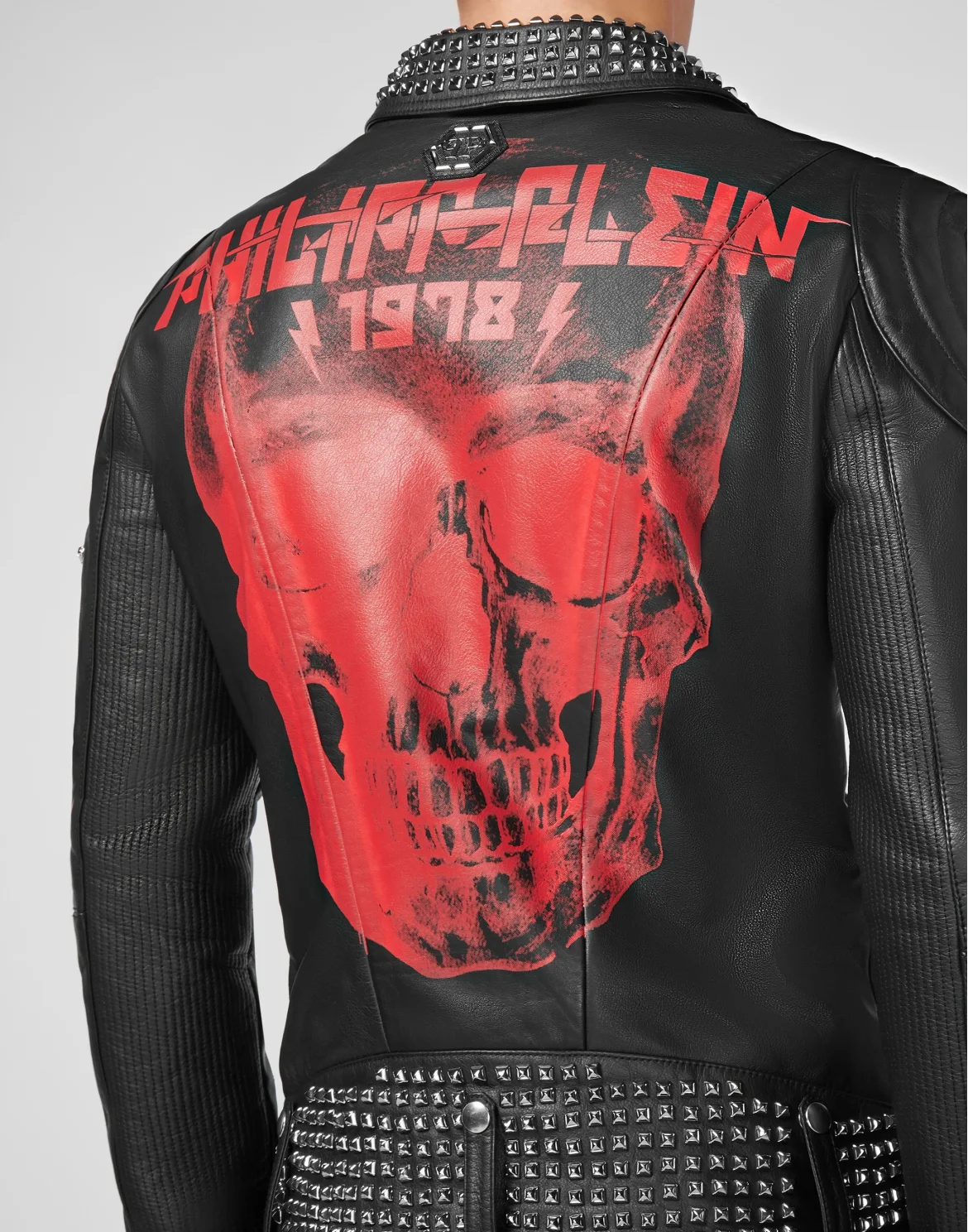 Leather Biker Skull and Plein, цвет: Черный
