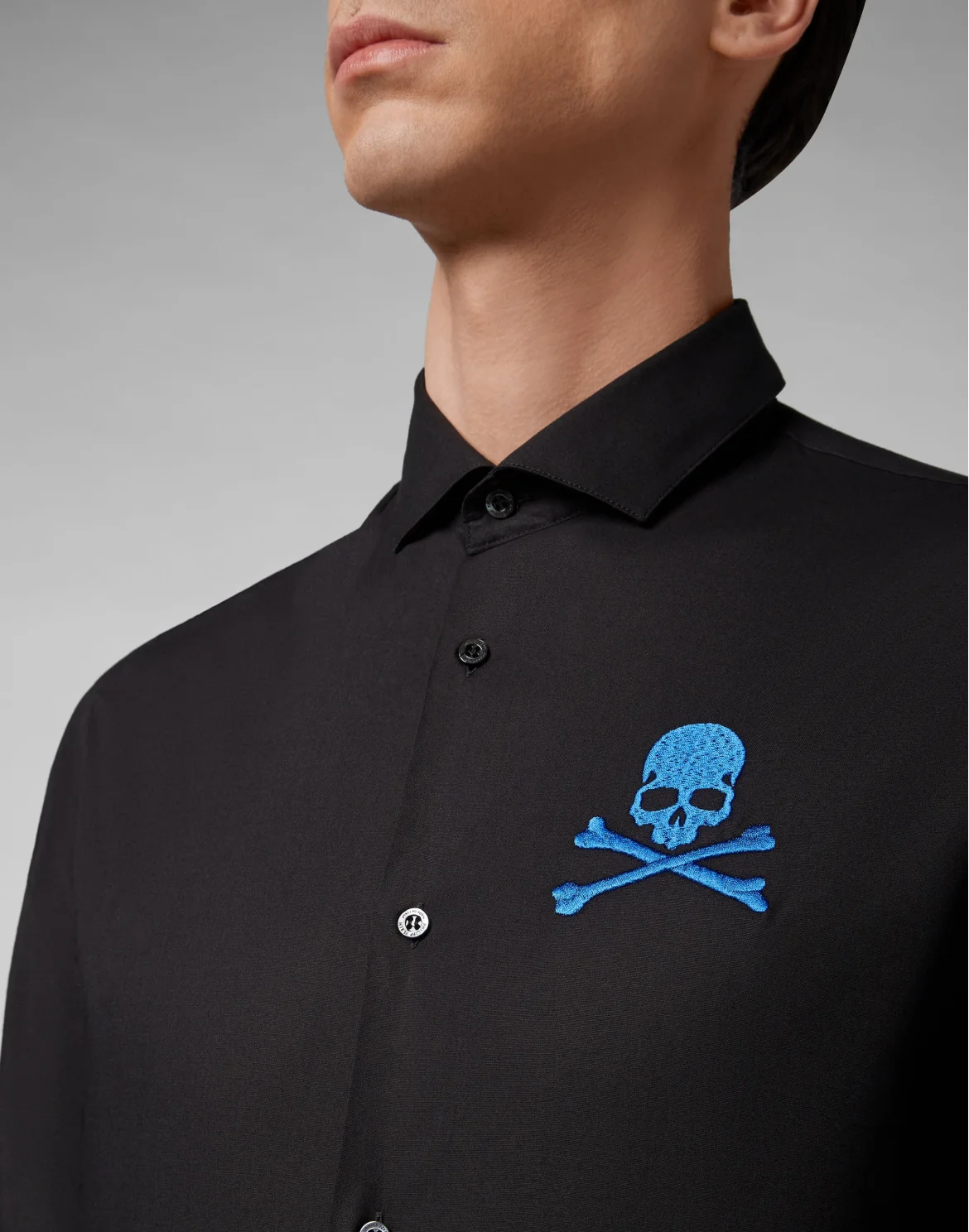 Shirt Platinum Cut LS Skull, цвет: Черный