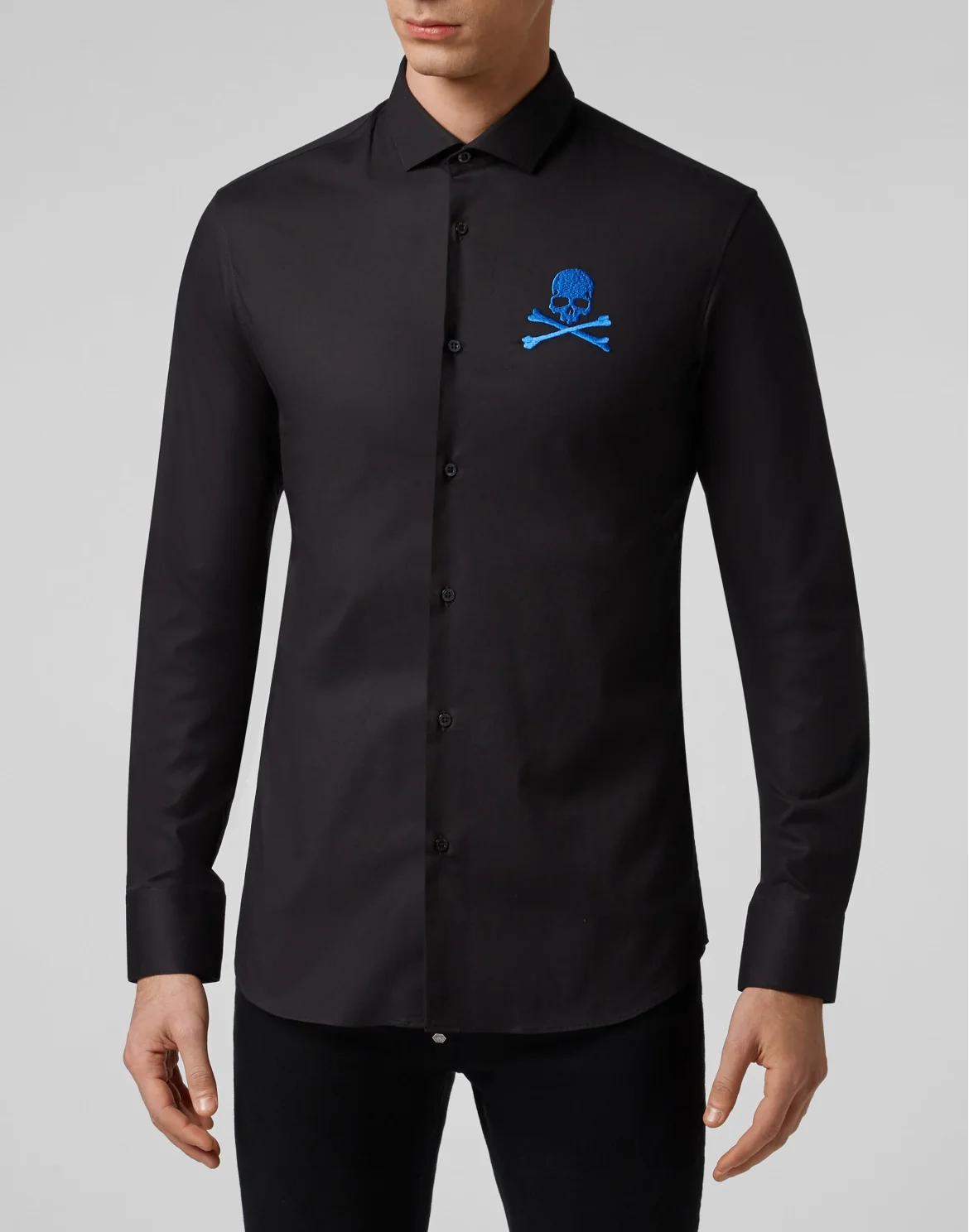 Shirt Platinum Cut LS Skull, цвет: Черный