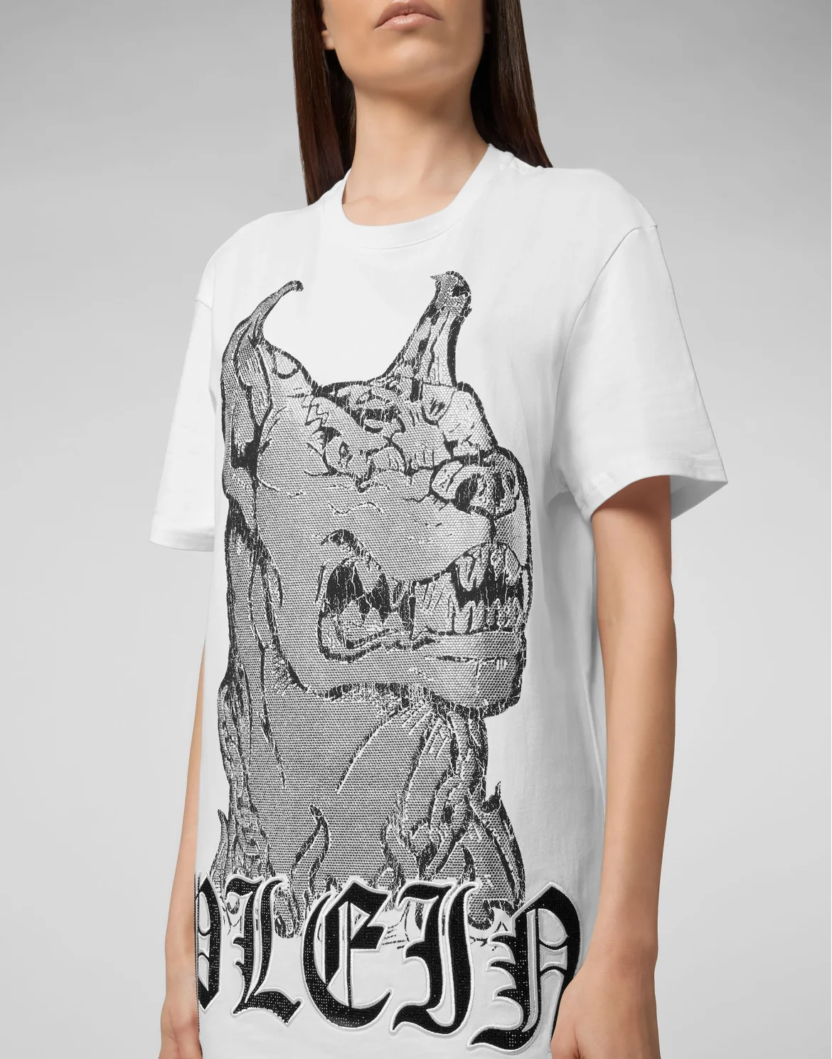T-shirt Round Neck SS Gothic Plein, цвет: Белый