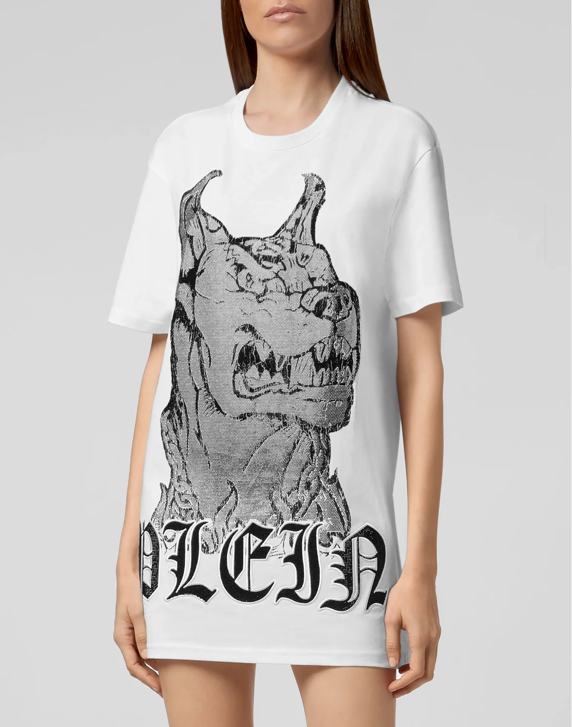 T-shirt Round Neck SS Gothic Plein, цвет: Белый