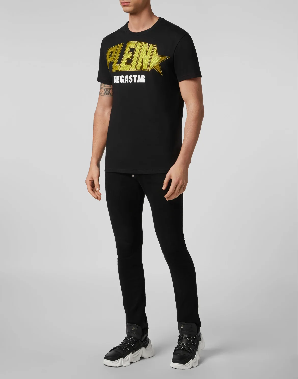 T-shirt Round Neck SS Plein Star, цвет: Черный