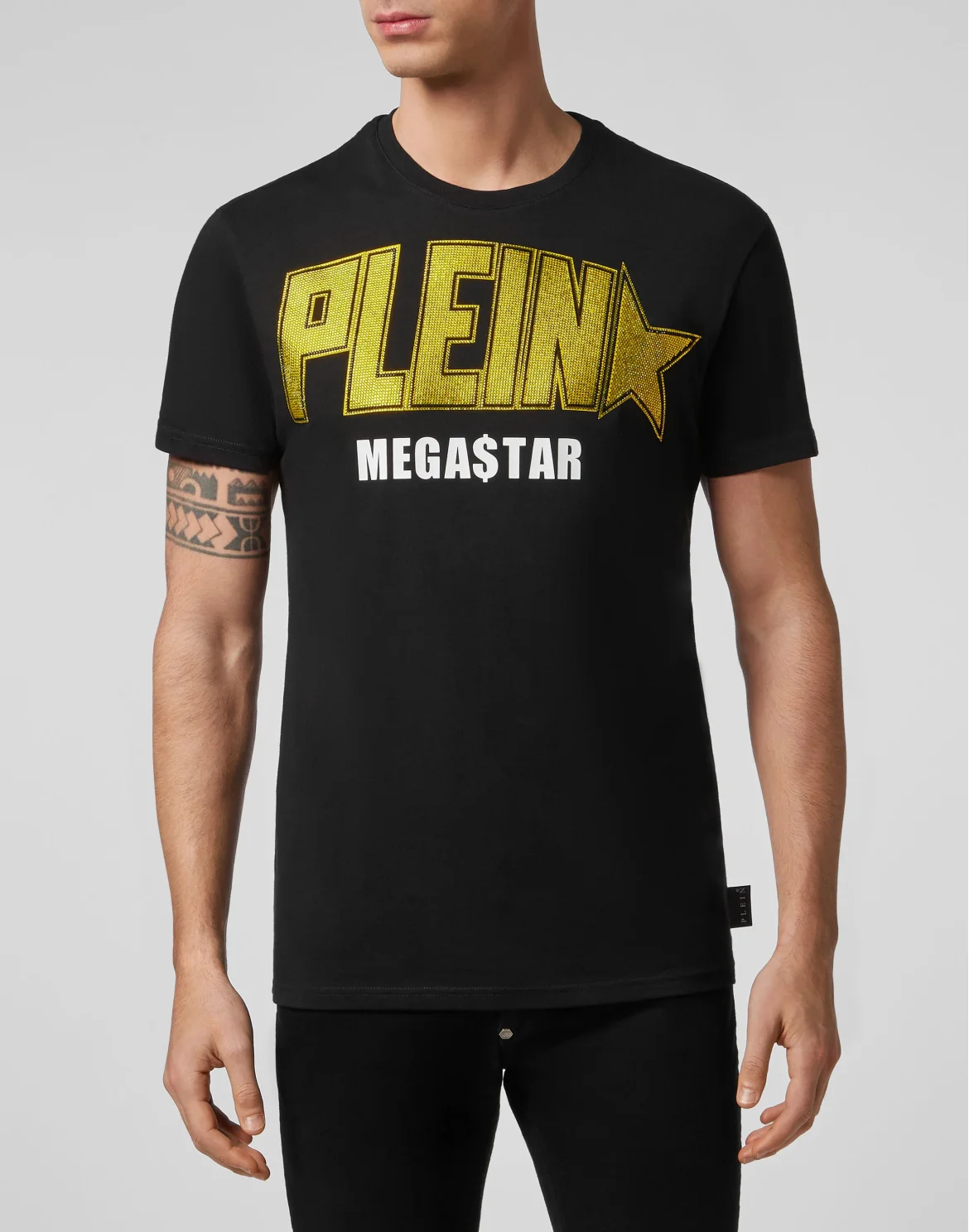 T-shirt Round Neck SS Plein Star, цвет: Черный