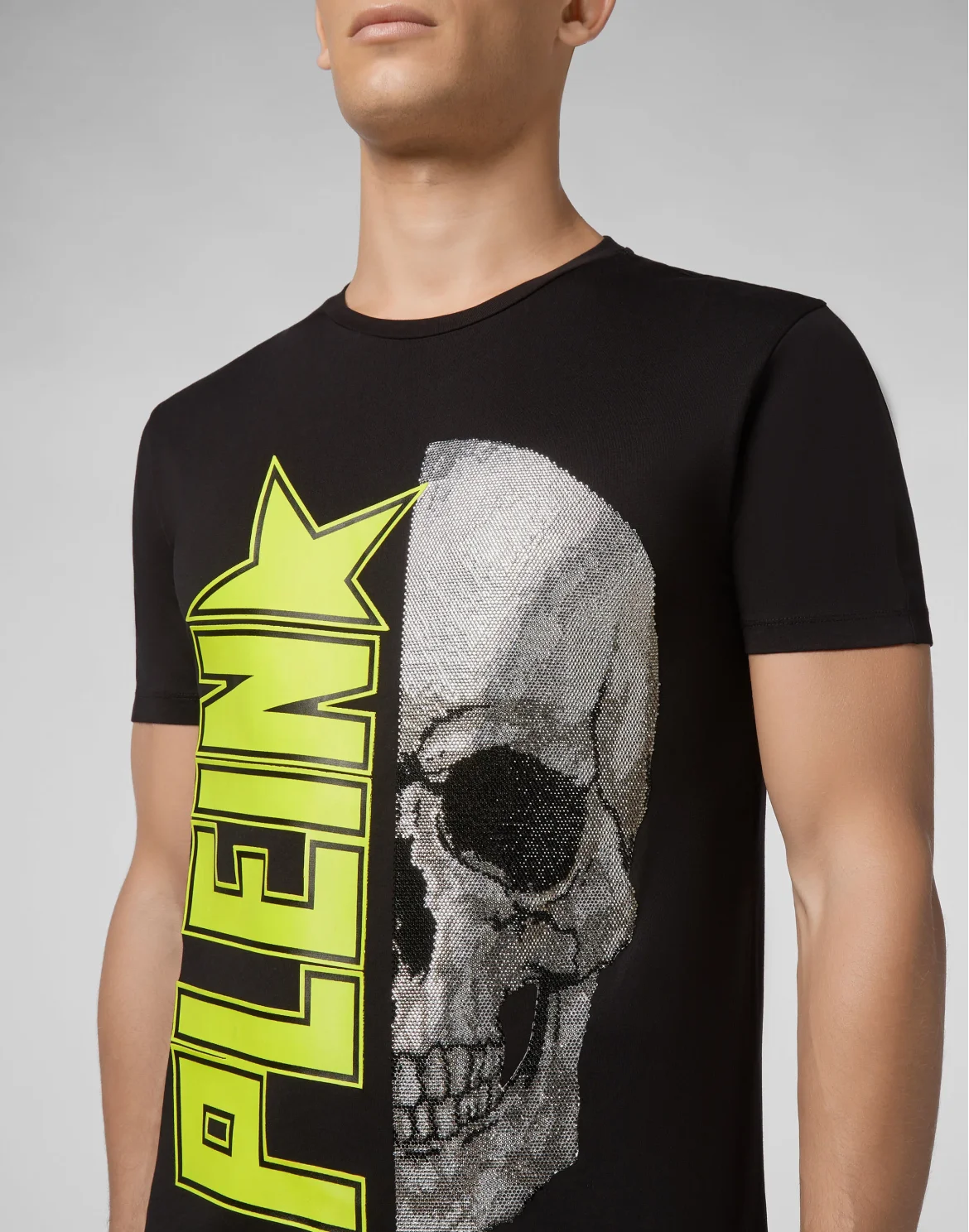 T-shirt Round Neck SS Plein Star, цвет: Черный