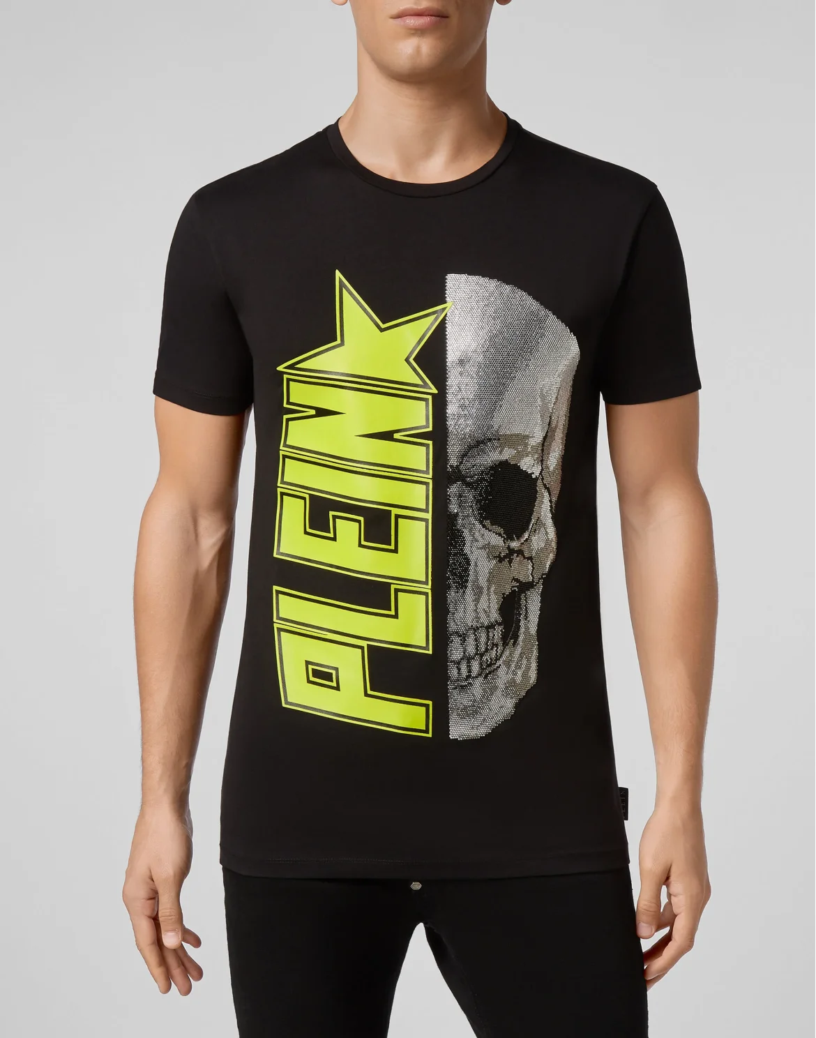 T-shirt Round Neck SS Plein Star, цвет: Черный