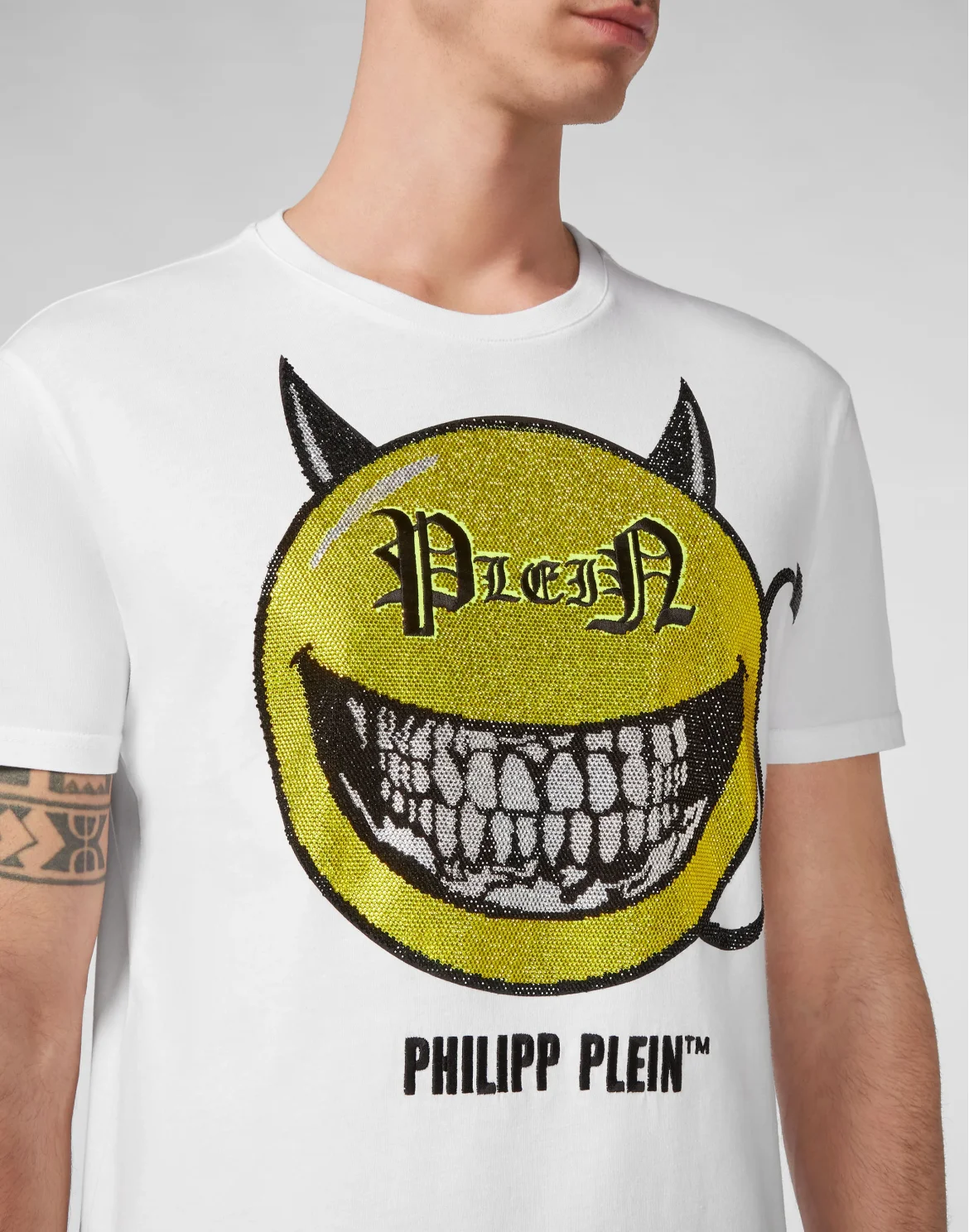 T-shirt Round Neck SS Evil Smile, цвет: Белый