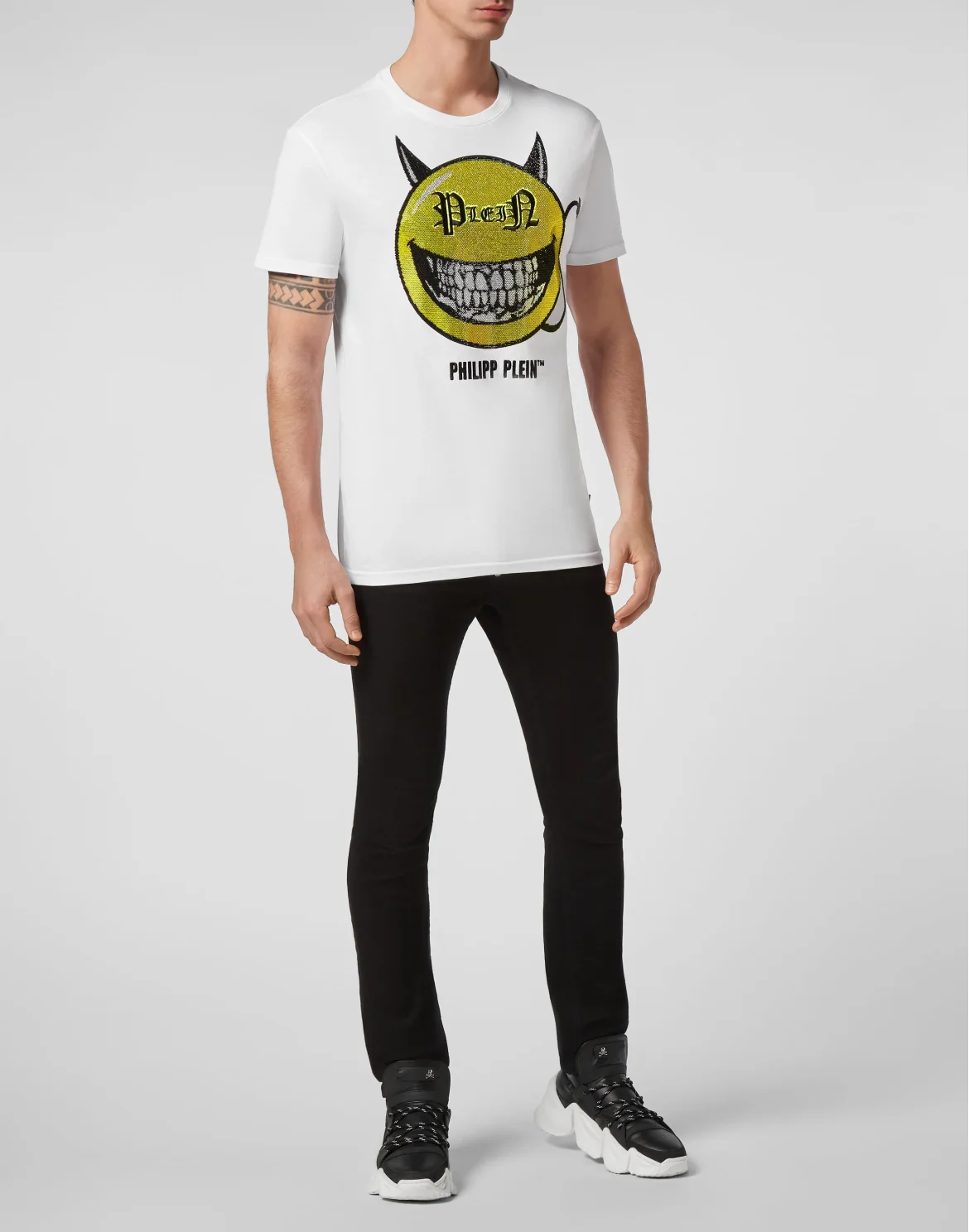 T-shirt Round Neck SS Evil Smile, цвет: Белый