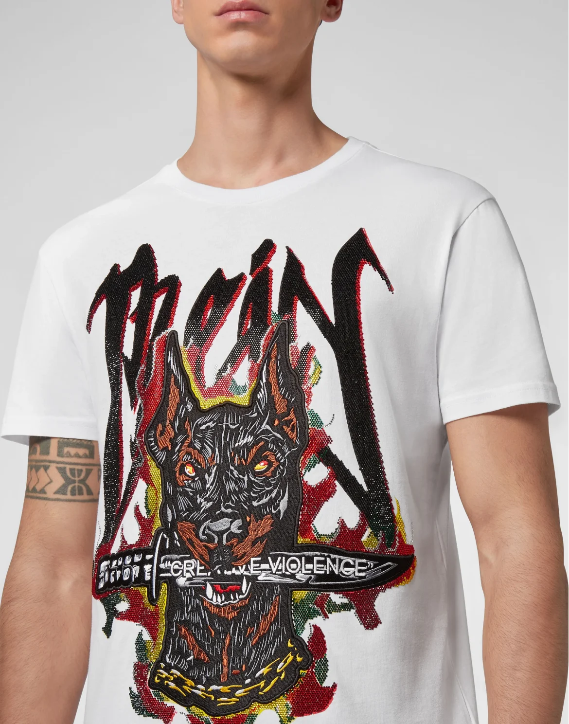 T-shirt Round Neck SS Graffiti, цвет: Белый