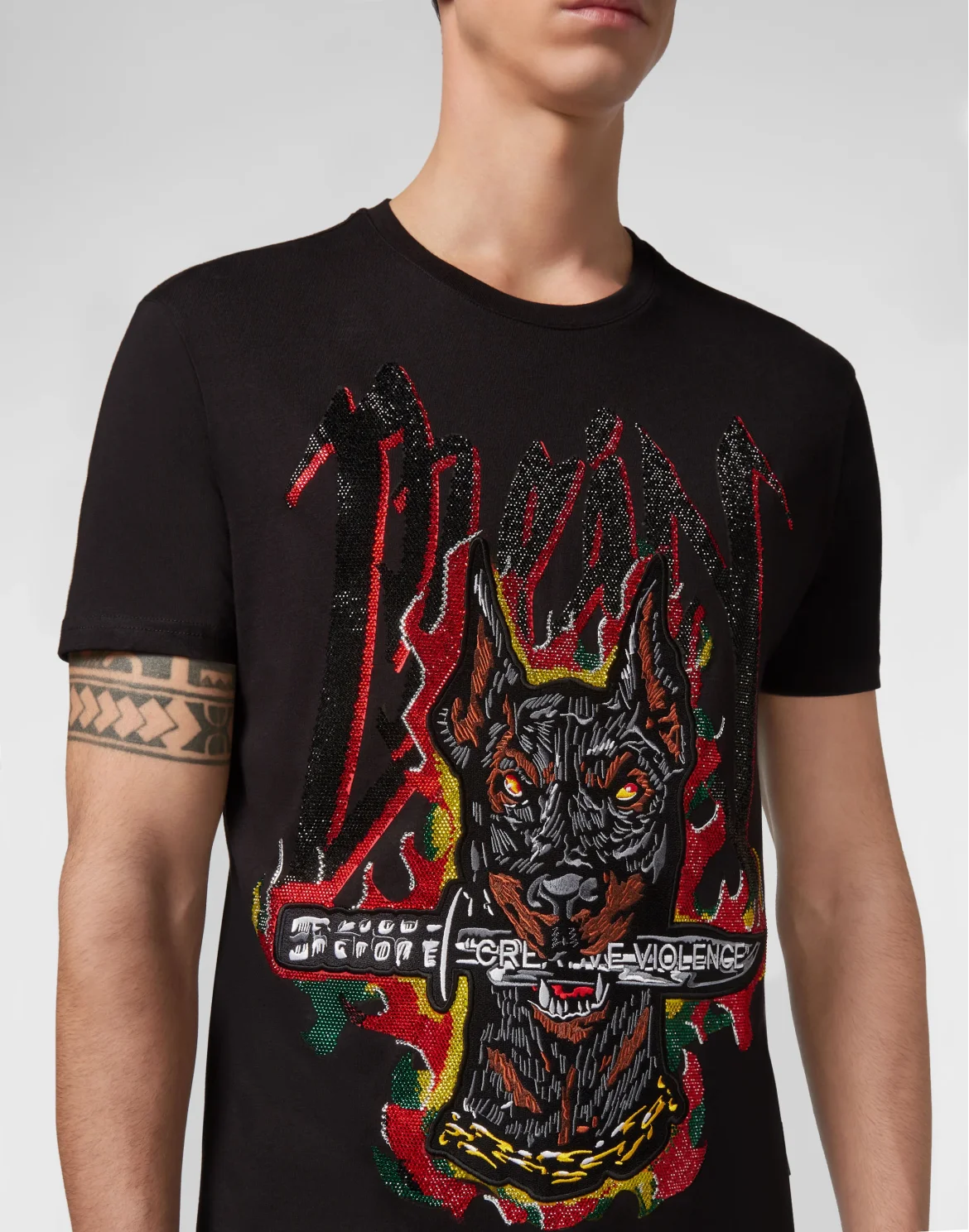 T-shirt Round Neck SS Graffiti, цвет: Черный