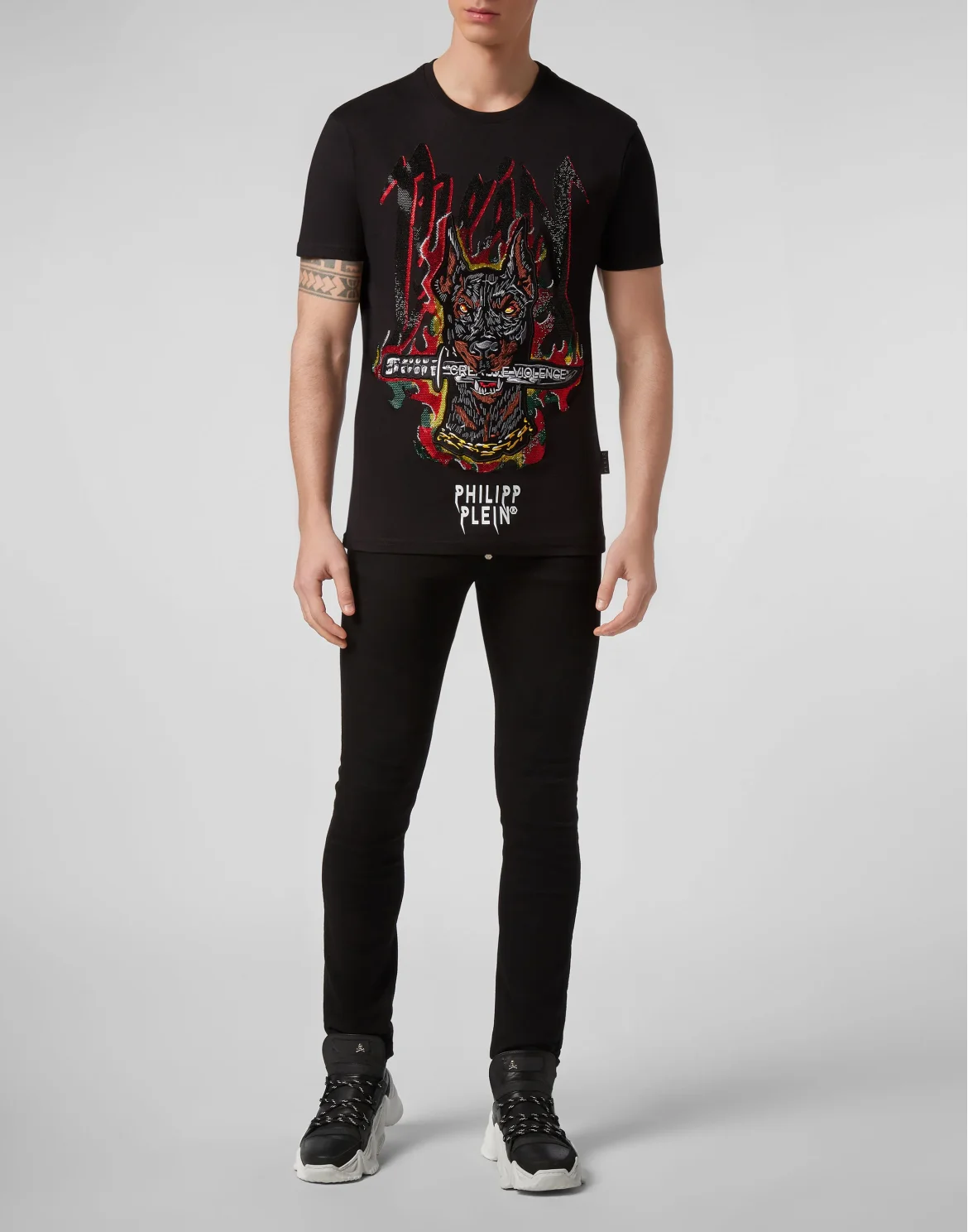 T-shirt Round Neck SS Graffiti, цвет: Черный