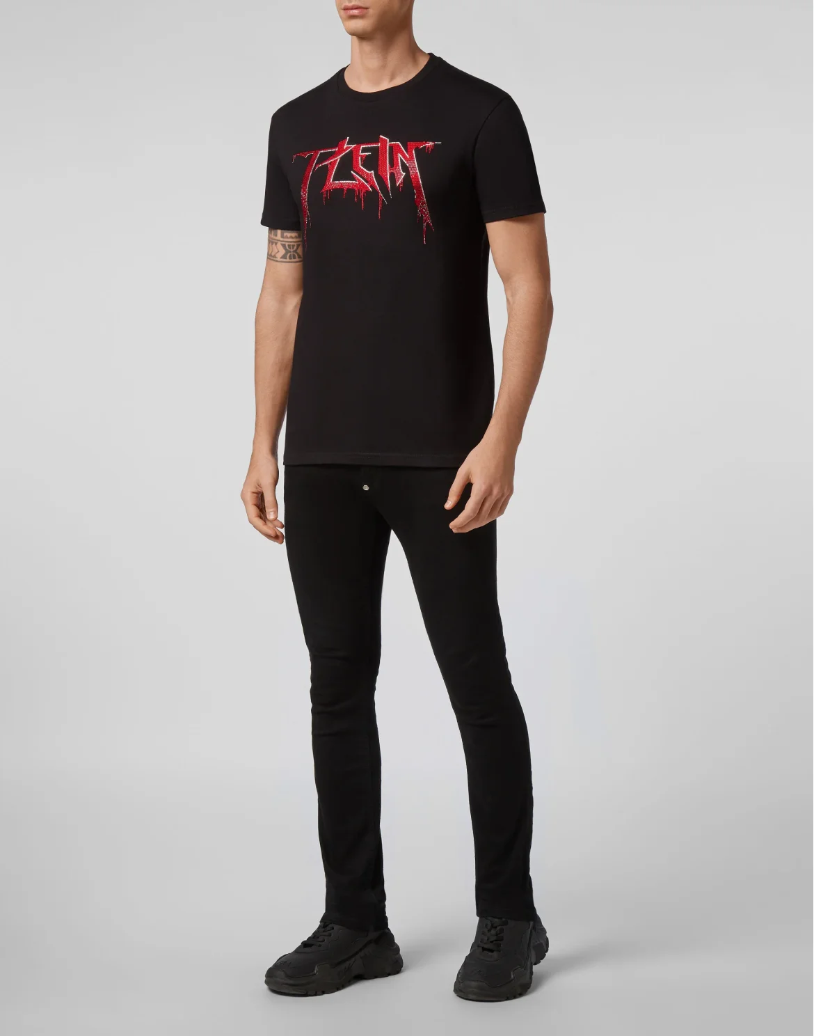T-shirt Round Neck SS Crystal Plein, цвет: Черный