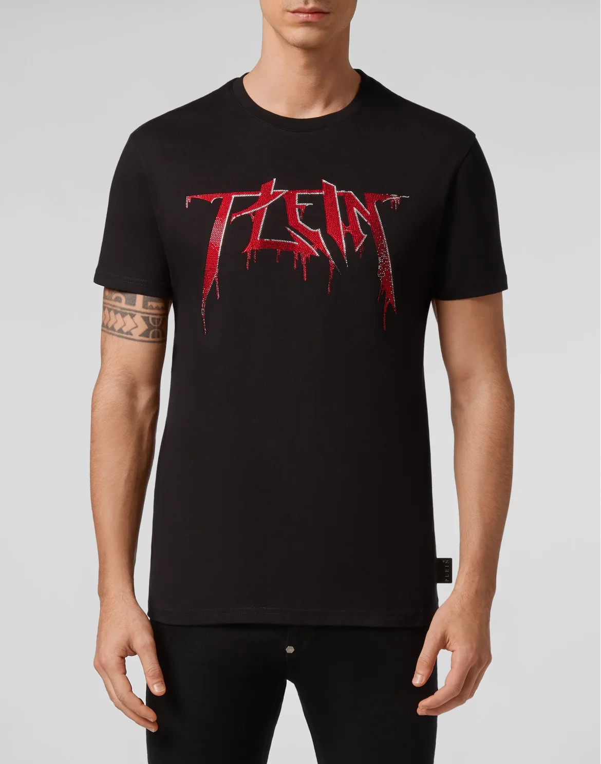 T-shirt Round Neck SS Crystal Plein, цвет: Черный