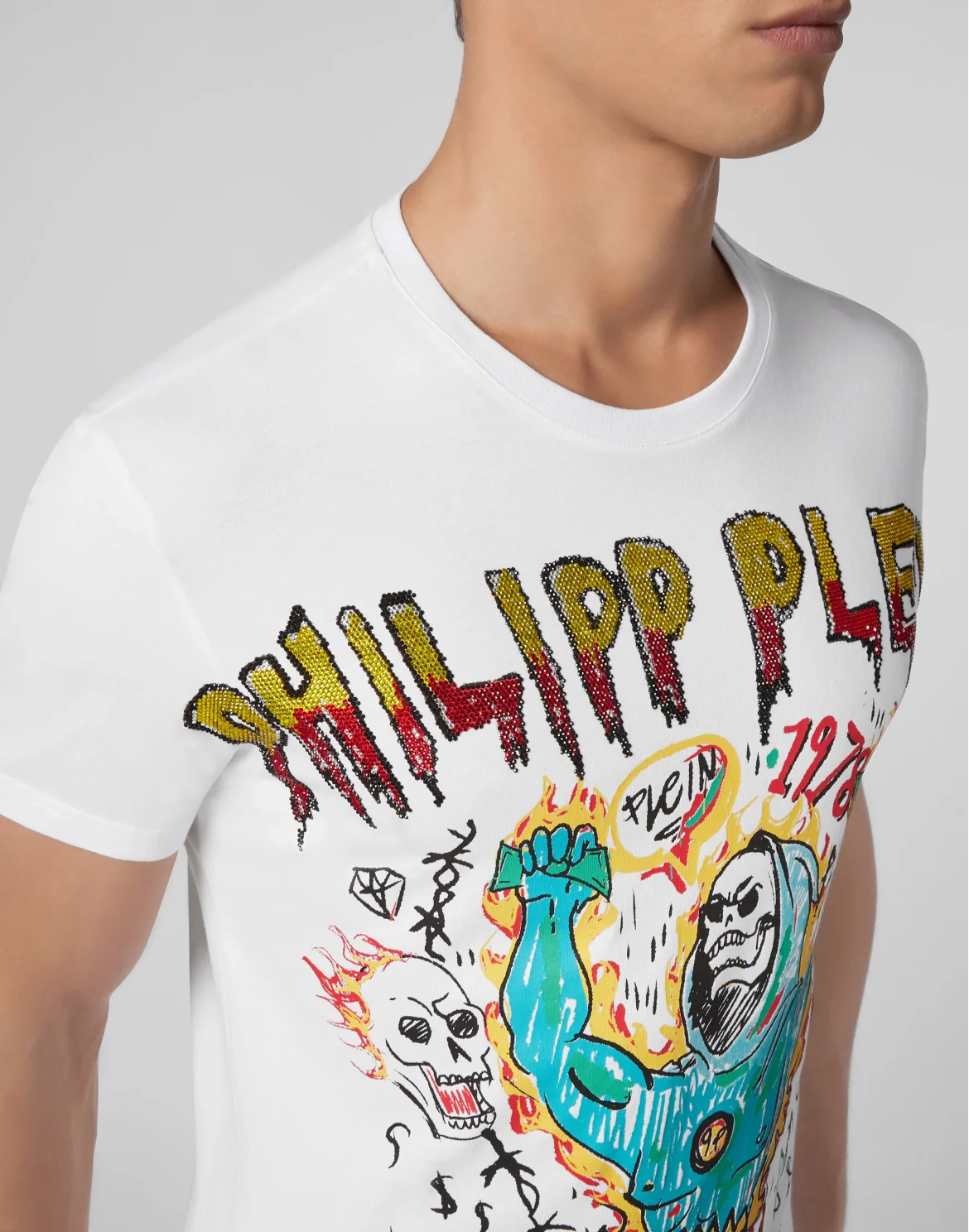 T-shirt Round Neck SS Graffiti, цвет: Белый