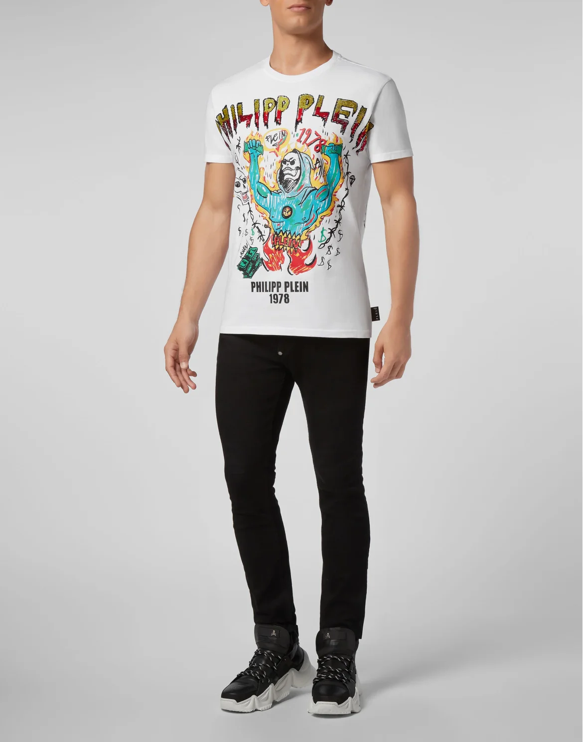 T-shirt Round Neck SS Graffiti, цвет: Белый