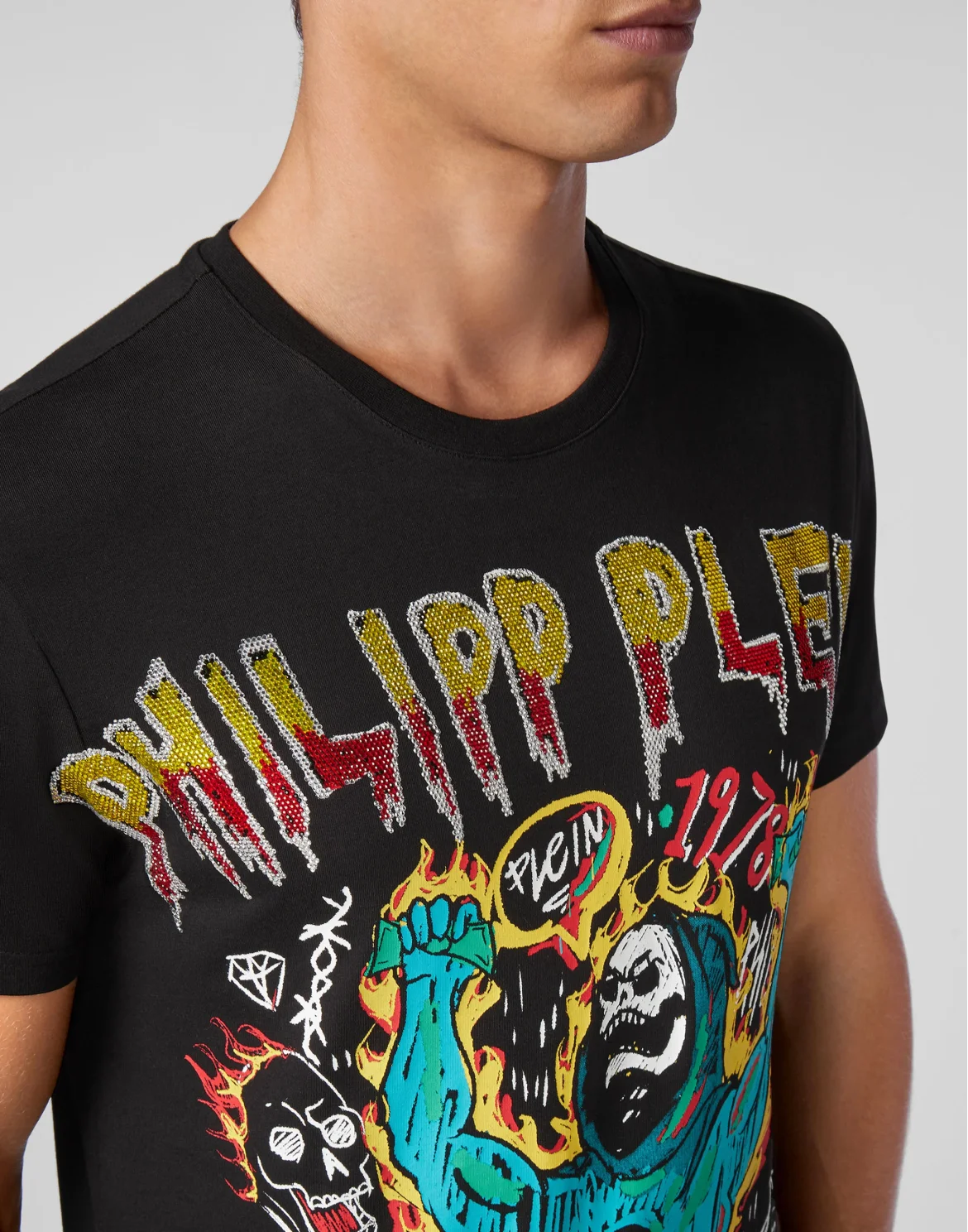 T-shirt Round Neck SS Graffiti, цвет: Черный