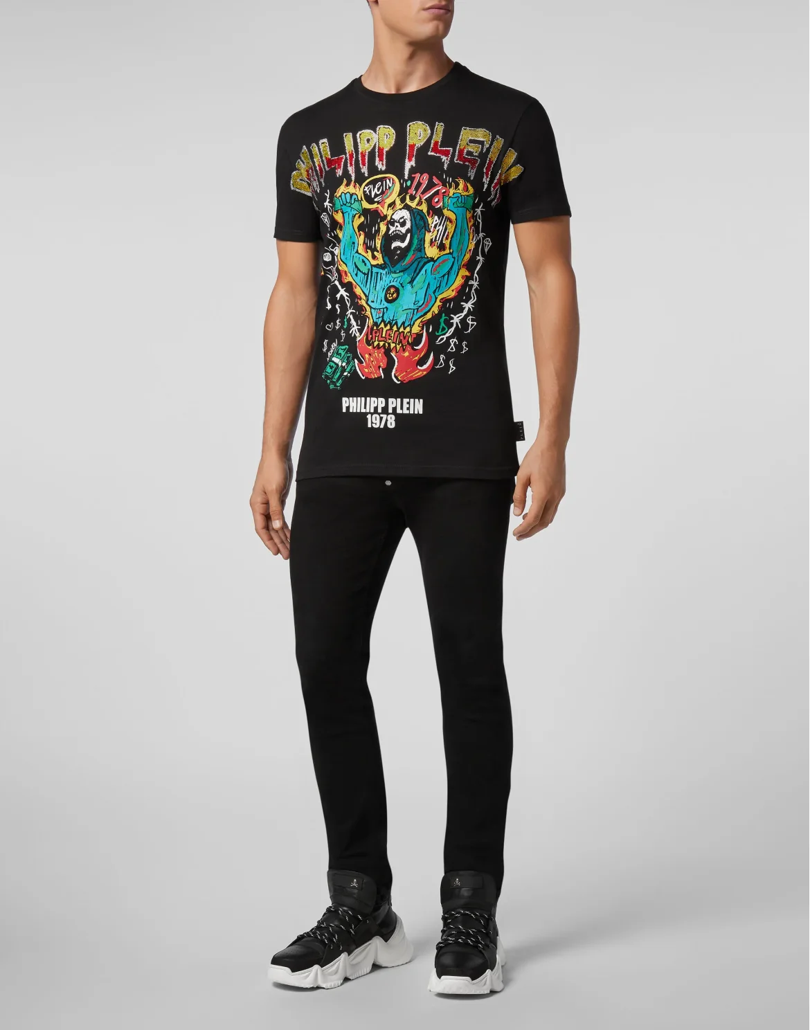 T-shirt Round Neck SS Graffiti, цвет: Черный