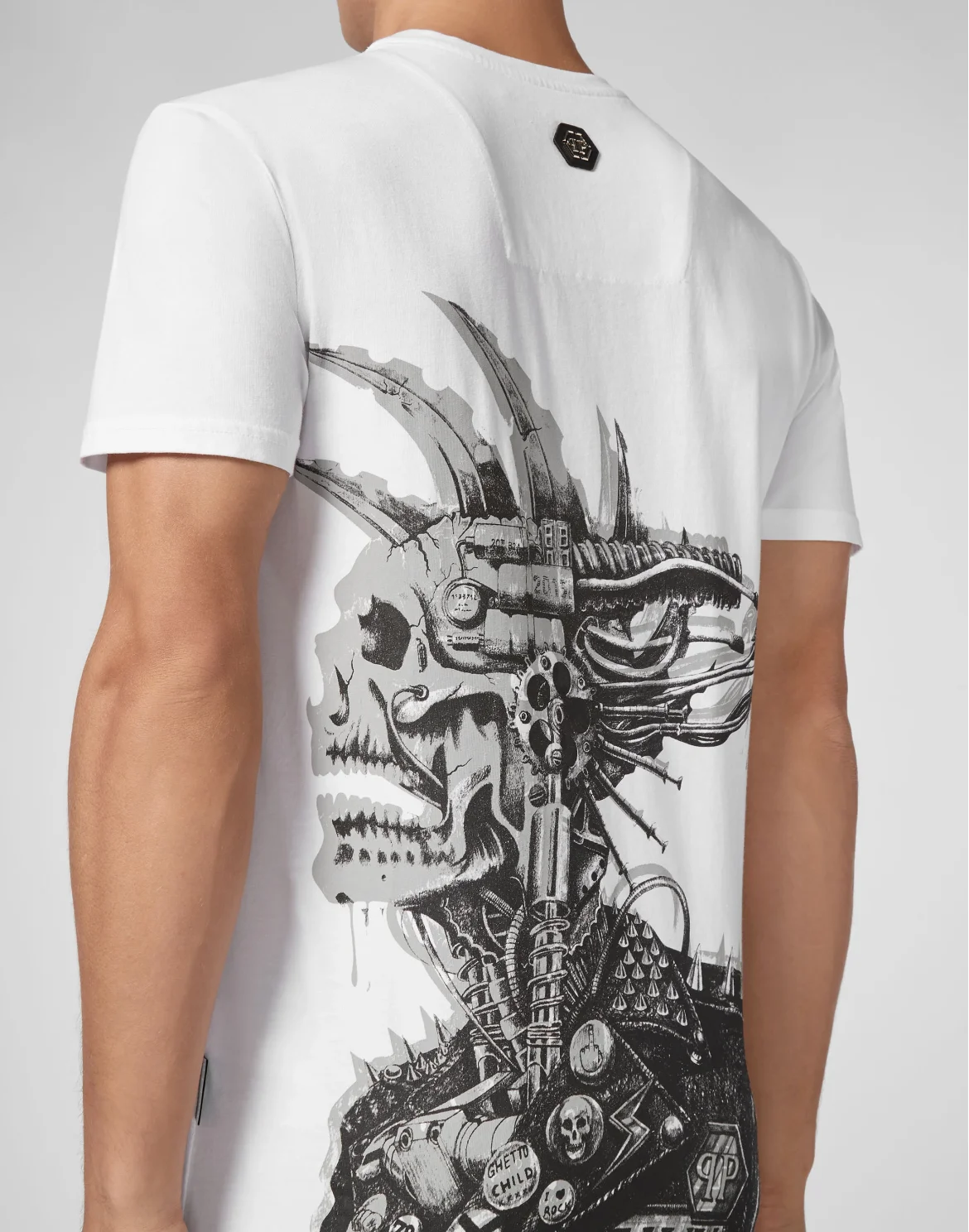  T-shirt Round Neck SS Rock PP, цвет: Белый