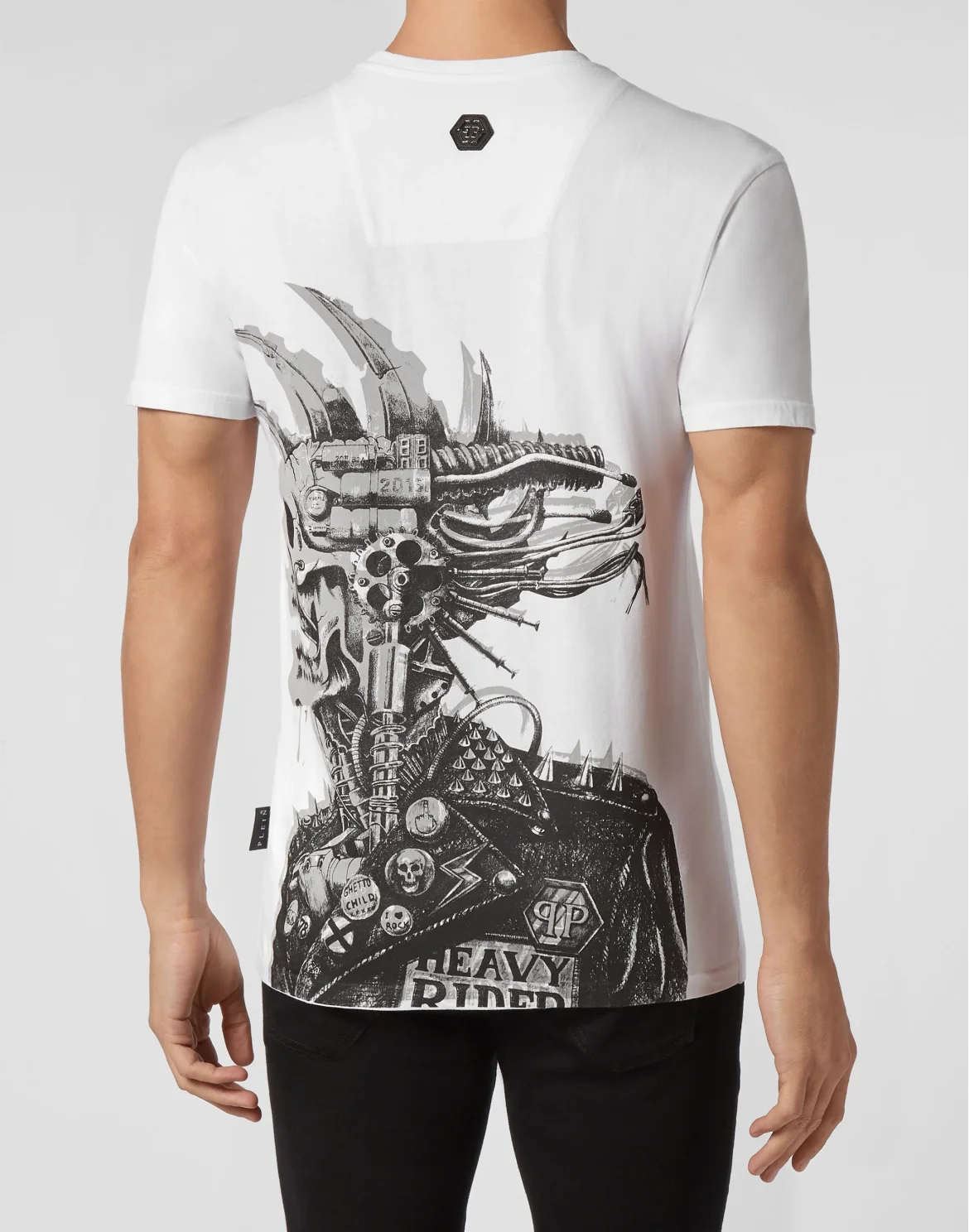  T-shirt Round Neck SS Rock PP, цвет: Белый