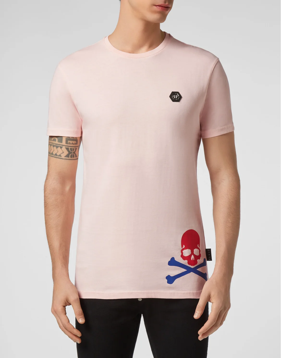 T-shirt Round Neck SS Skull, цвет: Розовый
