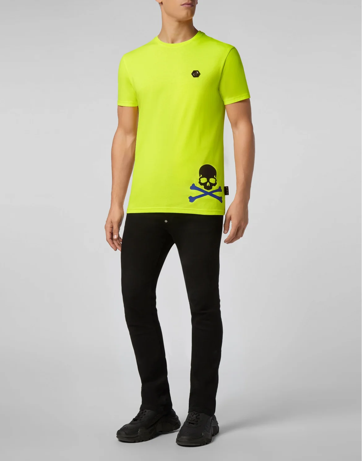 T-shirt Round Neck SS Skull, цвет: Желтый