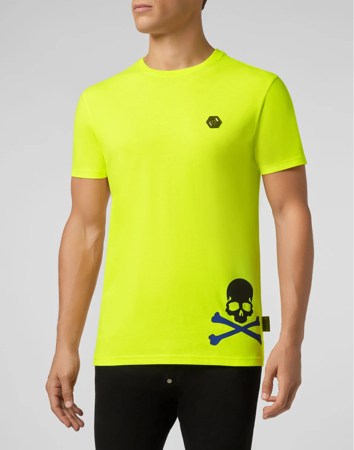 T-shirt Round Neck SS Skull, цвет: Желтый
