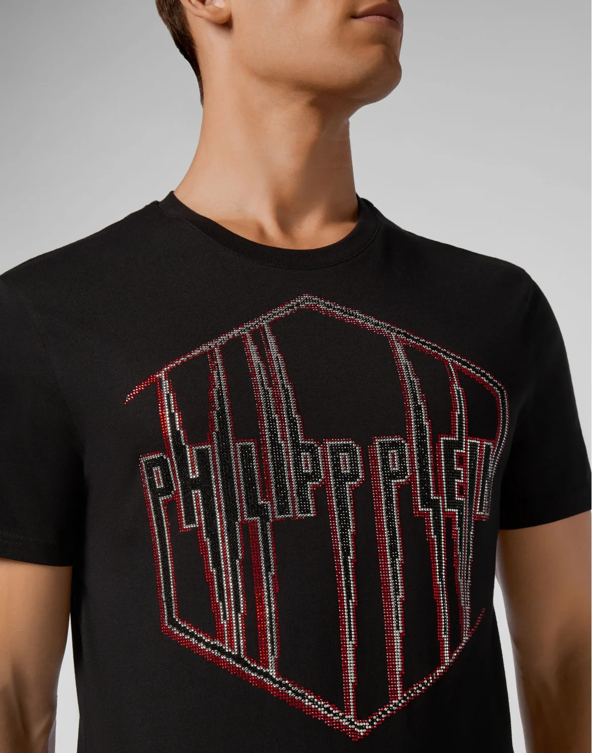 T-shirt Round Neck SS Crystal Plein, цвет: Черный