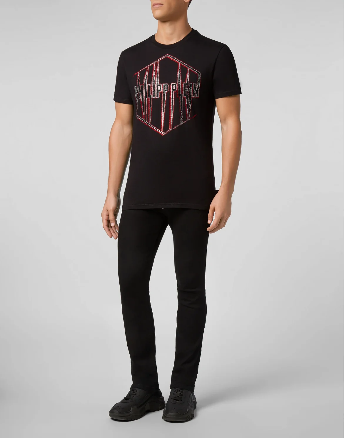 T-shirt Round Neck SS Crystal Plein, цвет: Черный