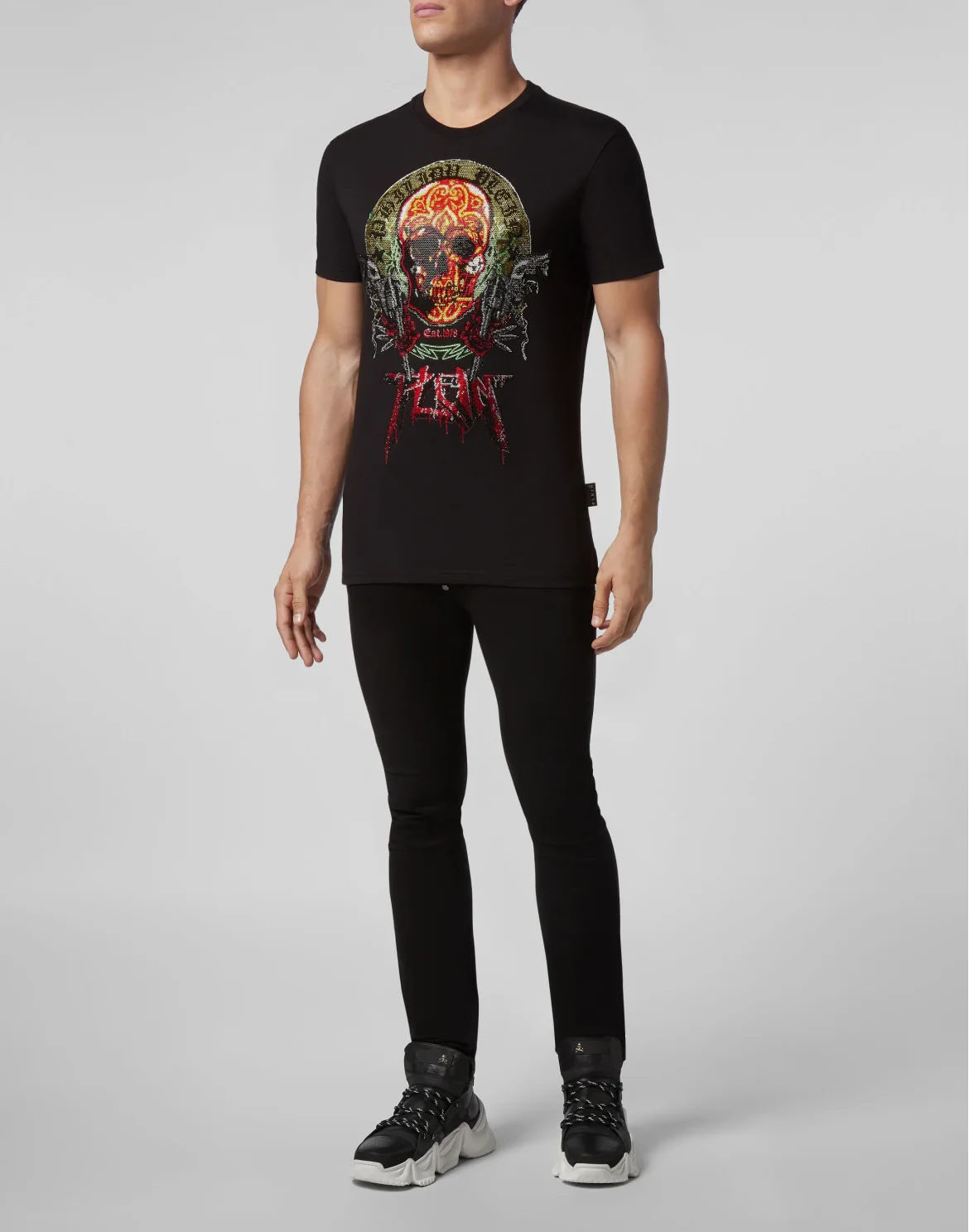 T-shirt Round Neck SS Rock PP, цвет: Черный