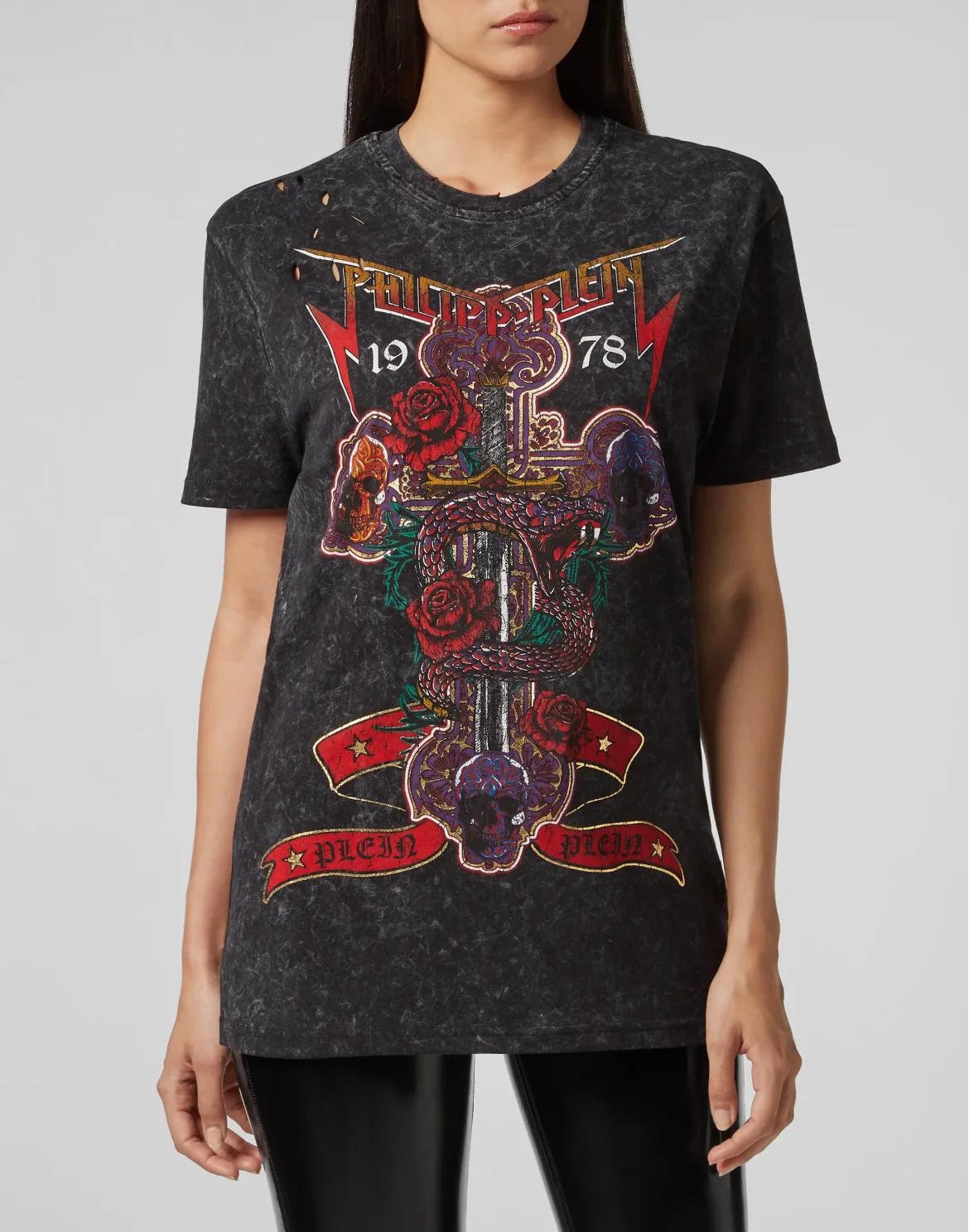 T-shirt Round Neck SS Rock PP, цвет: Черный