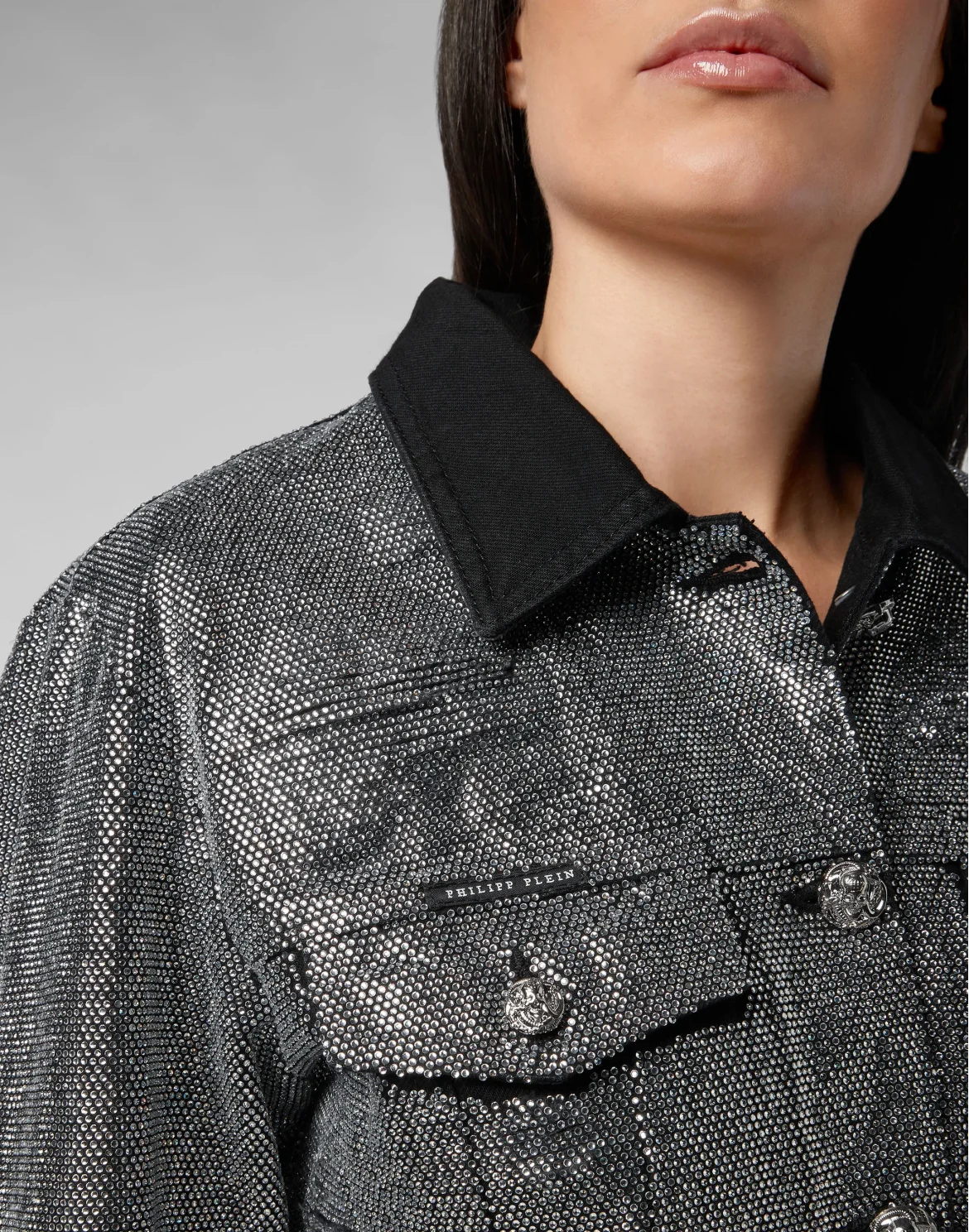 Denim Jacket Crystal, цвет: Черный