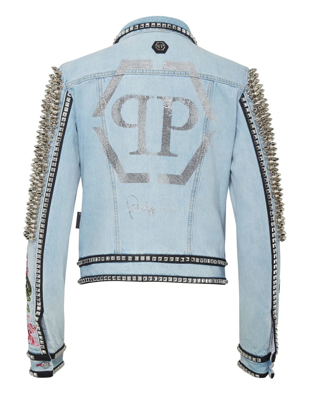 Denim Jacket Flowers, цвет: Голубой