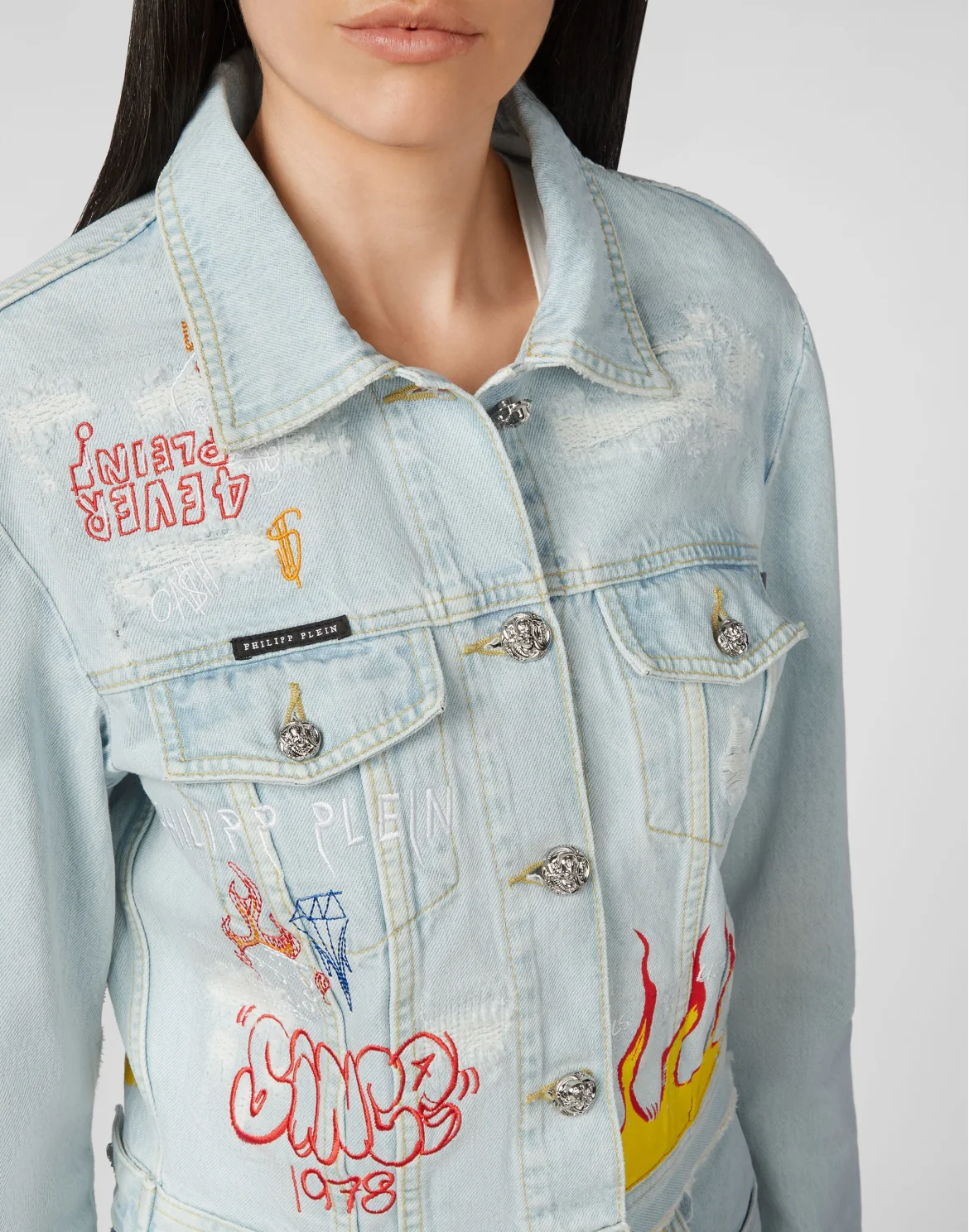 Denim Jacket Graffiti, цвет: Голубой
