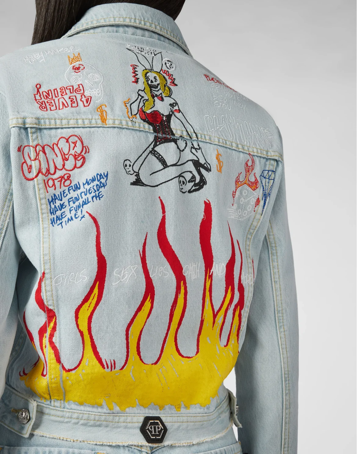 Denim Jacket Graffiti, цвет: Голубой