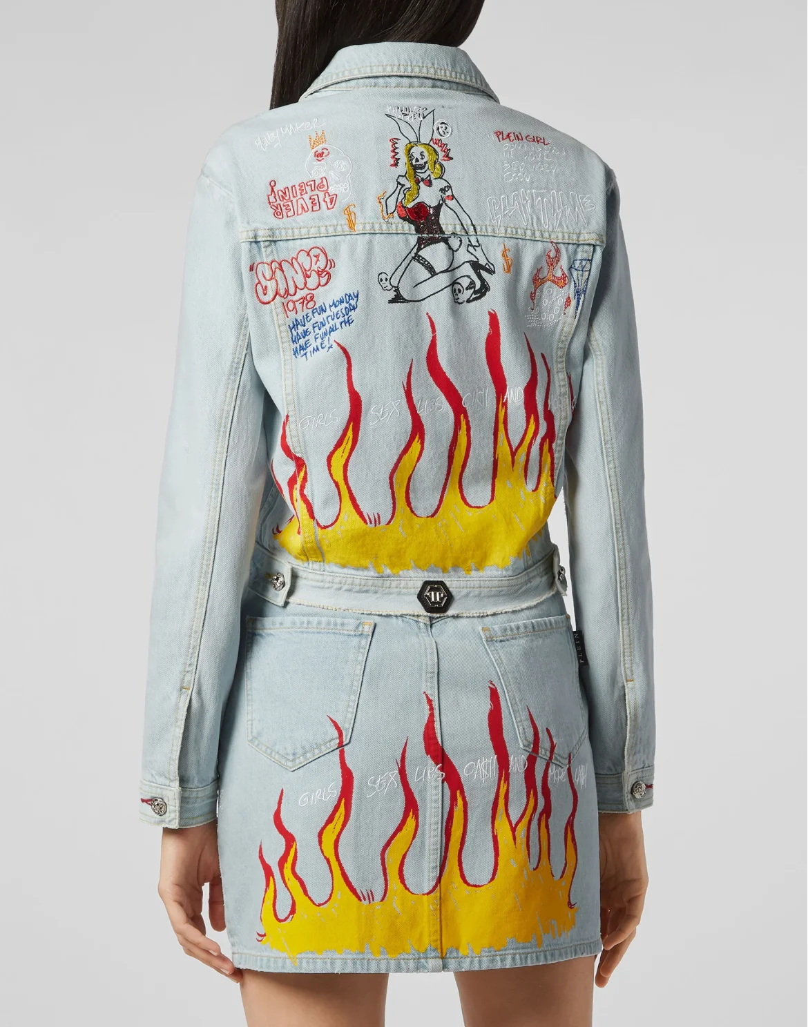 Denim Jacket Graffiti, цвет: Голубой
