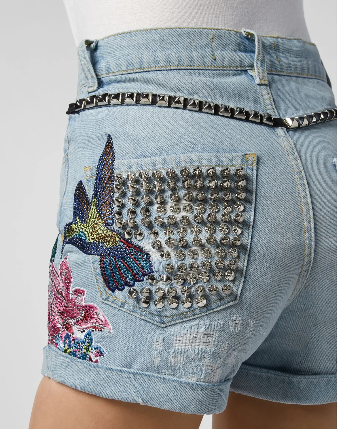 Hot pants Flowers, цвет: Голубой