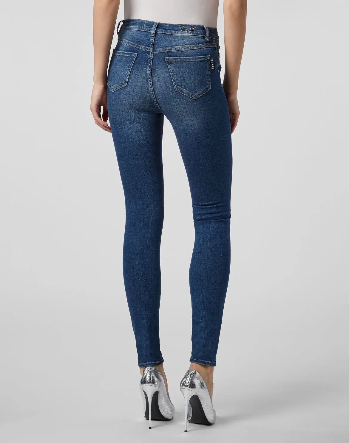 High Waist Jegging Destroyed, цвет: Синий