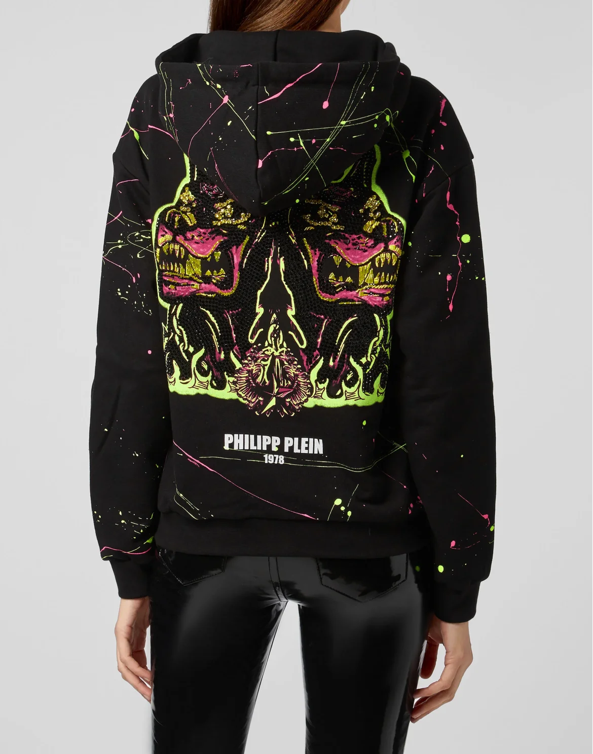 Hoodie Sweatjacket Gothic Plein, цвет: Черный
