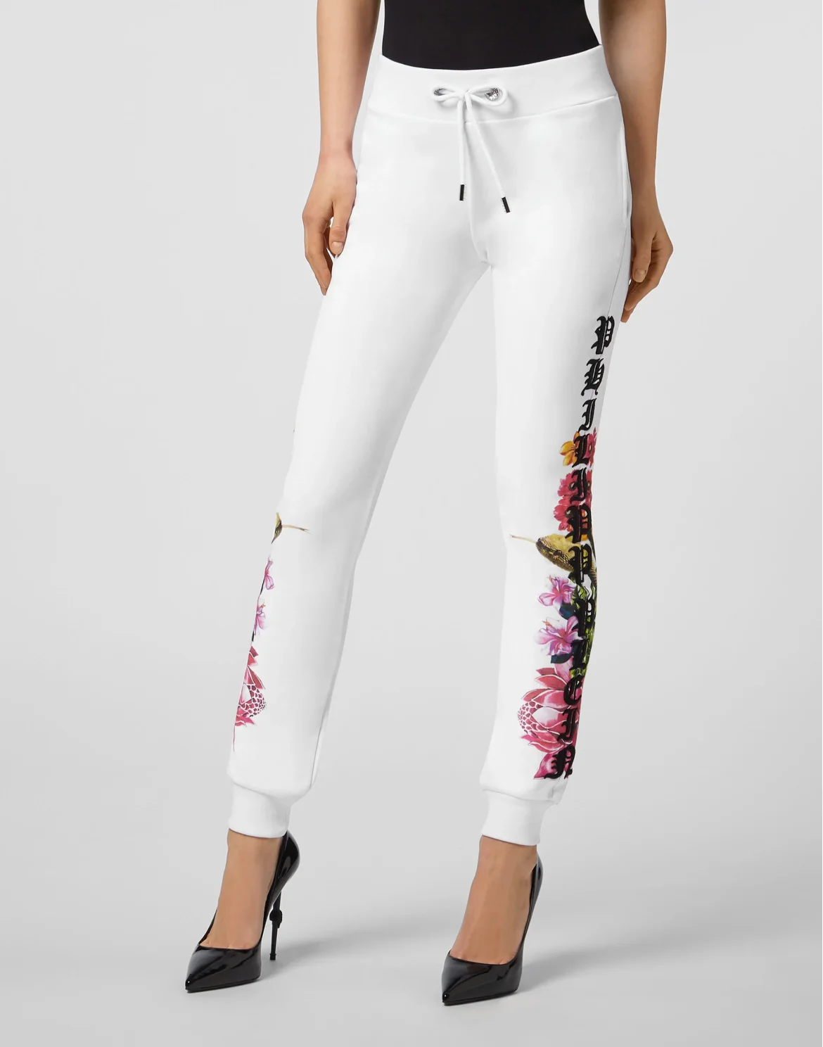 Jogging Trousers Flowers, цвет: Белый