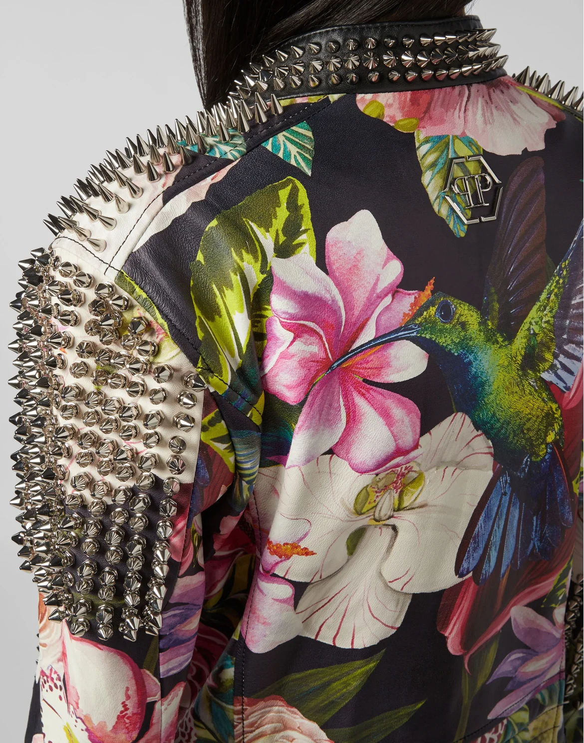 Leather Biker Flowers, цвет: Черный