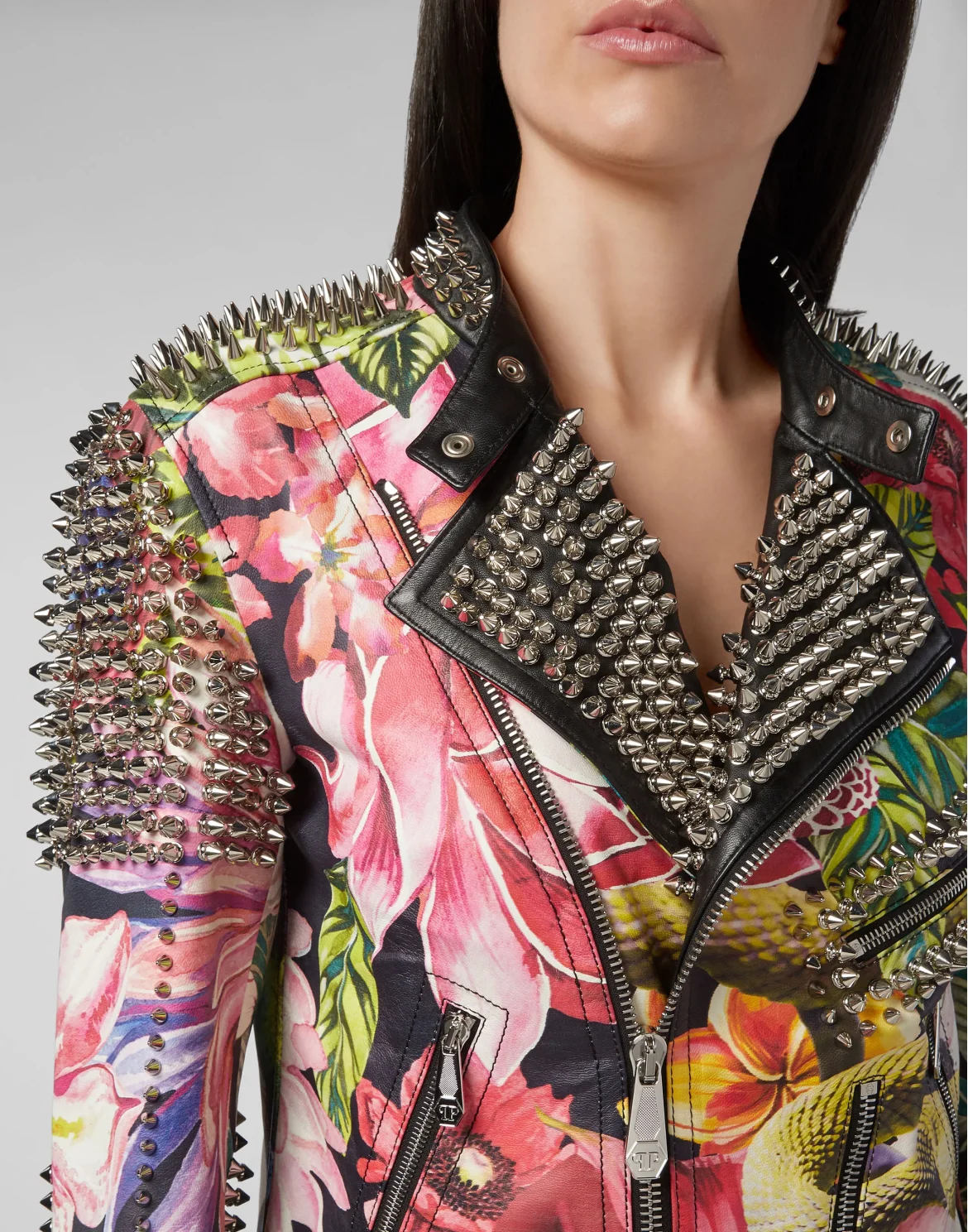 Leather Biker Flowers, цвет: Черный